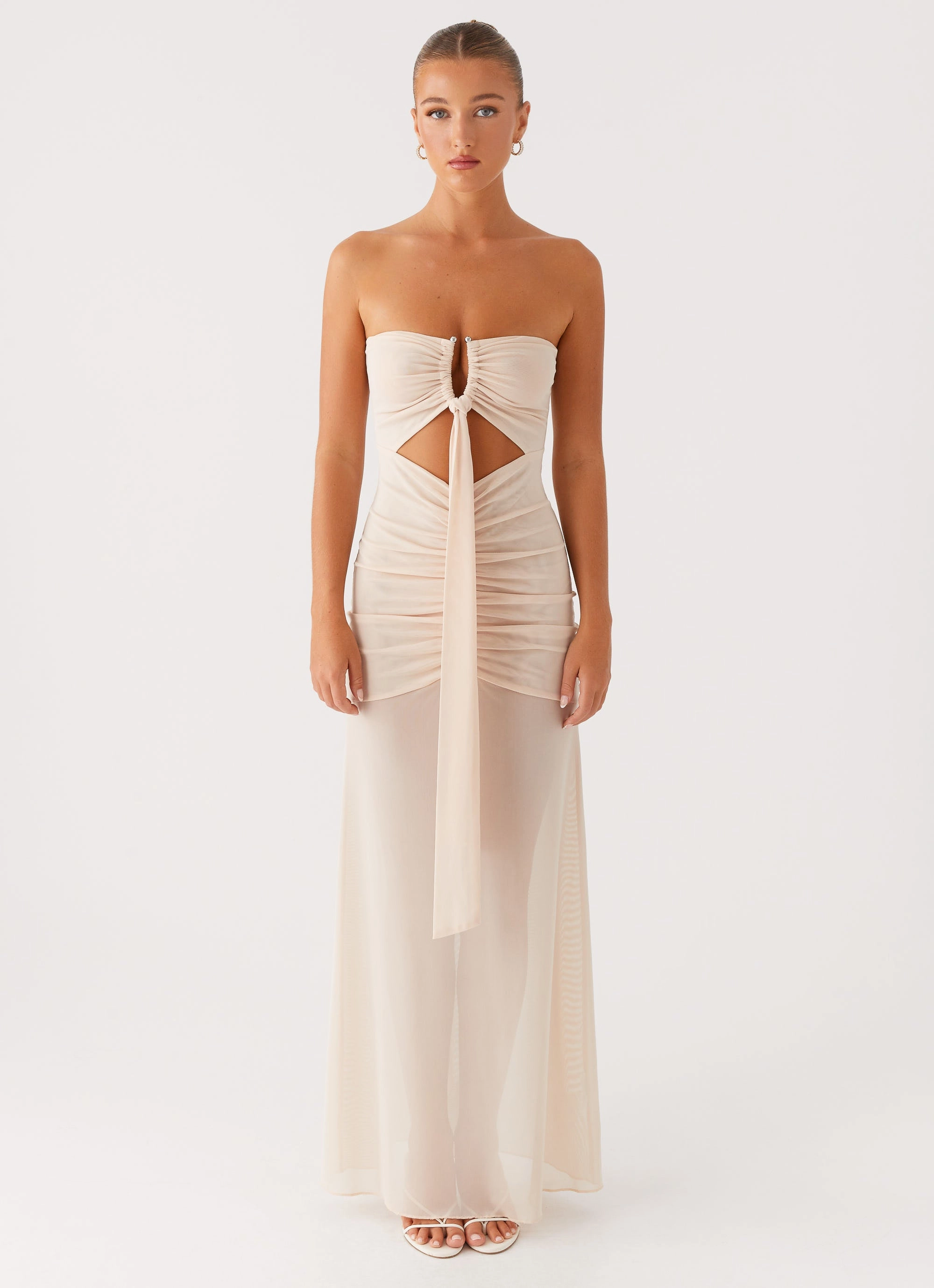 Calm Finish Lovie Maxi Dress - Beige