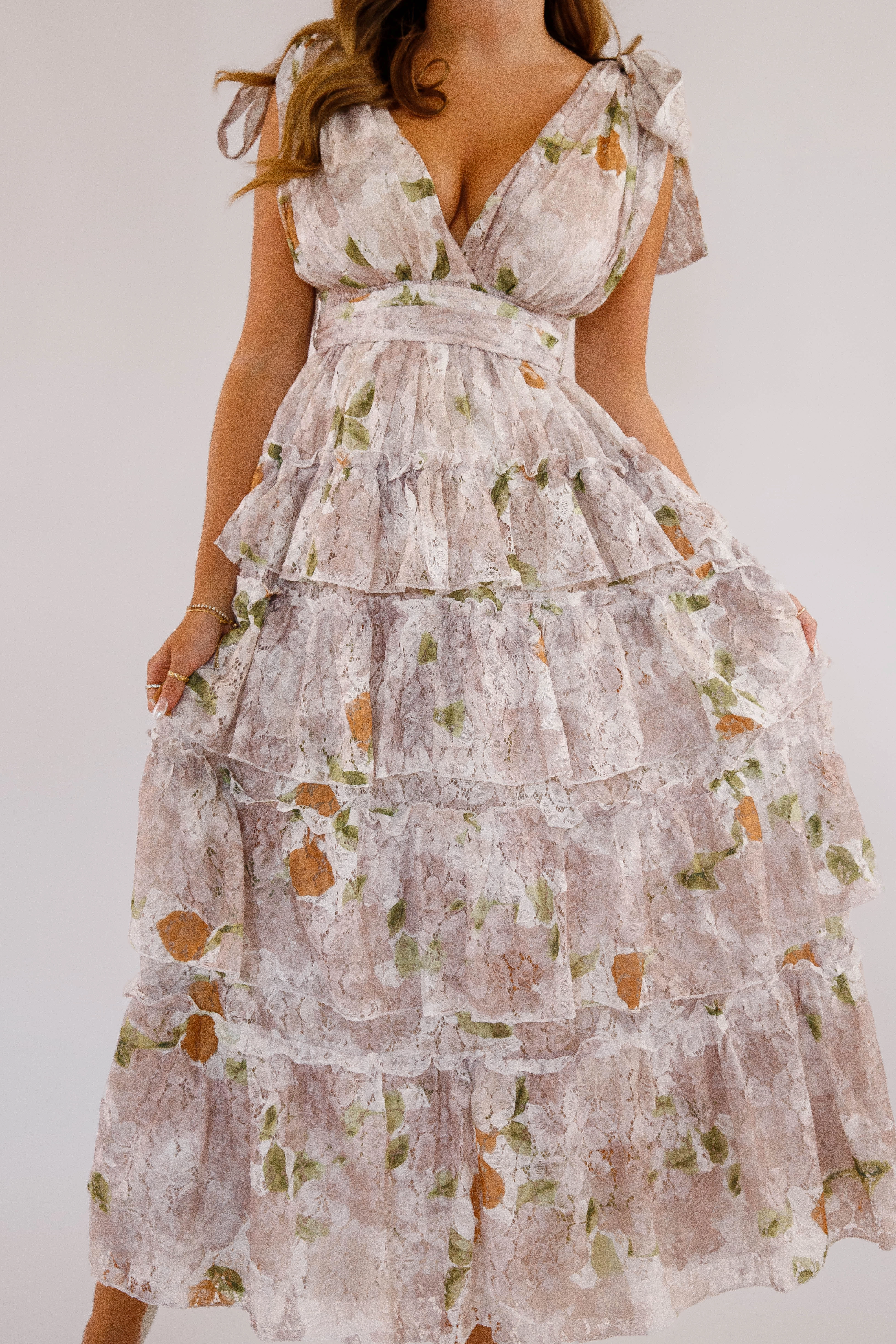Nature's Charm Maxi Dress-Taupe All-day style Smooth Line