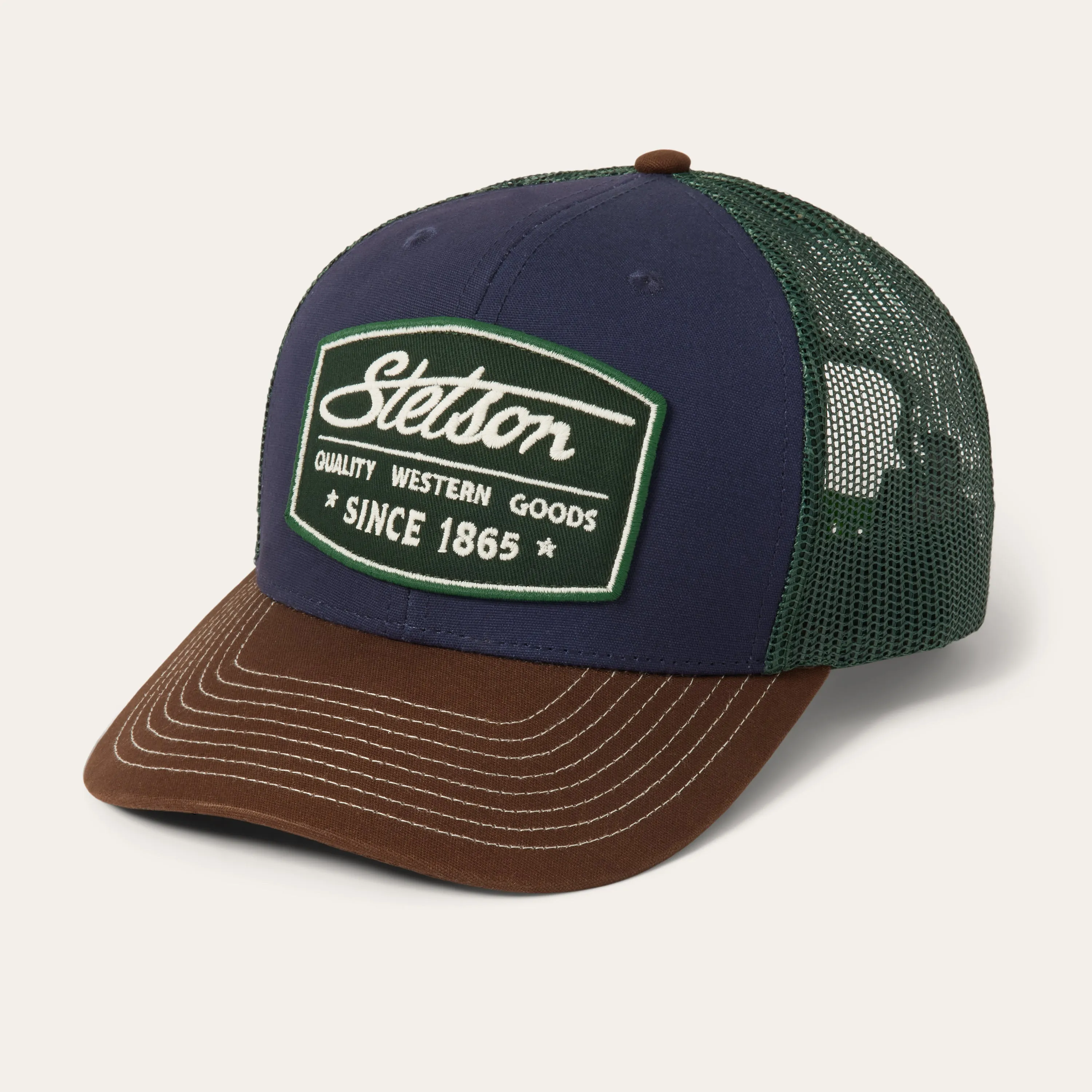 Navy Heritage Script Trucker Cap