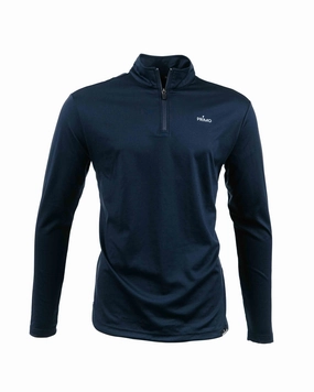 AntiPill Finish Navy Classic Quarter Zip