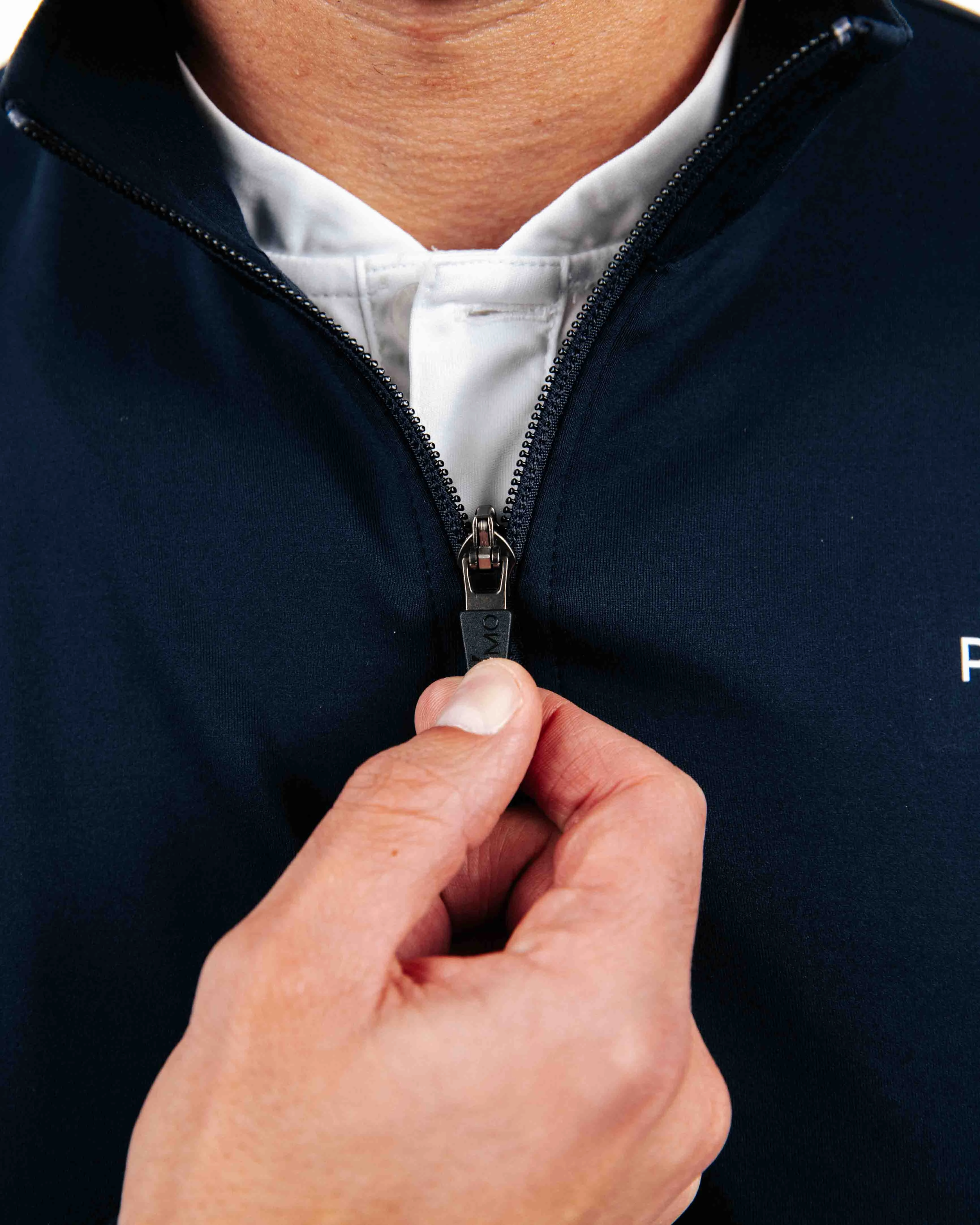 QuickDry Texture Fitted Design Navy Classic Quarter Zip