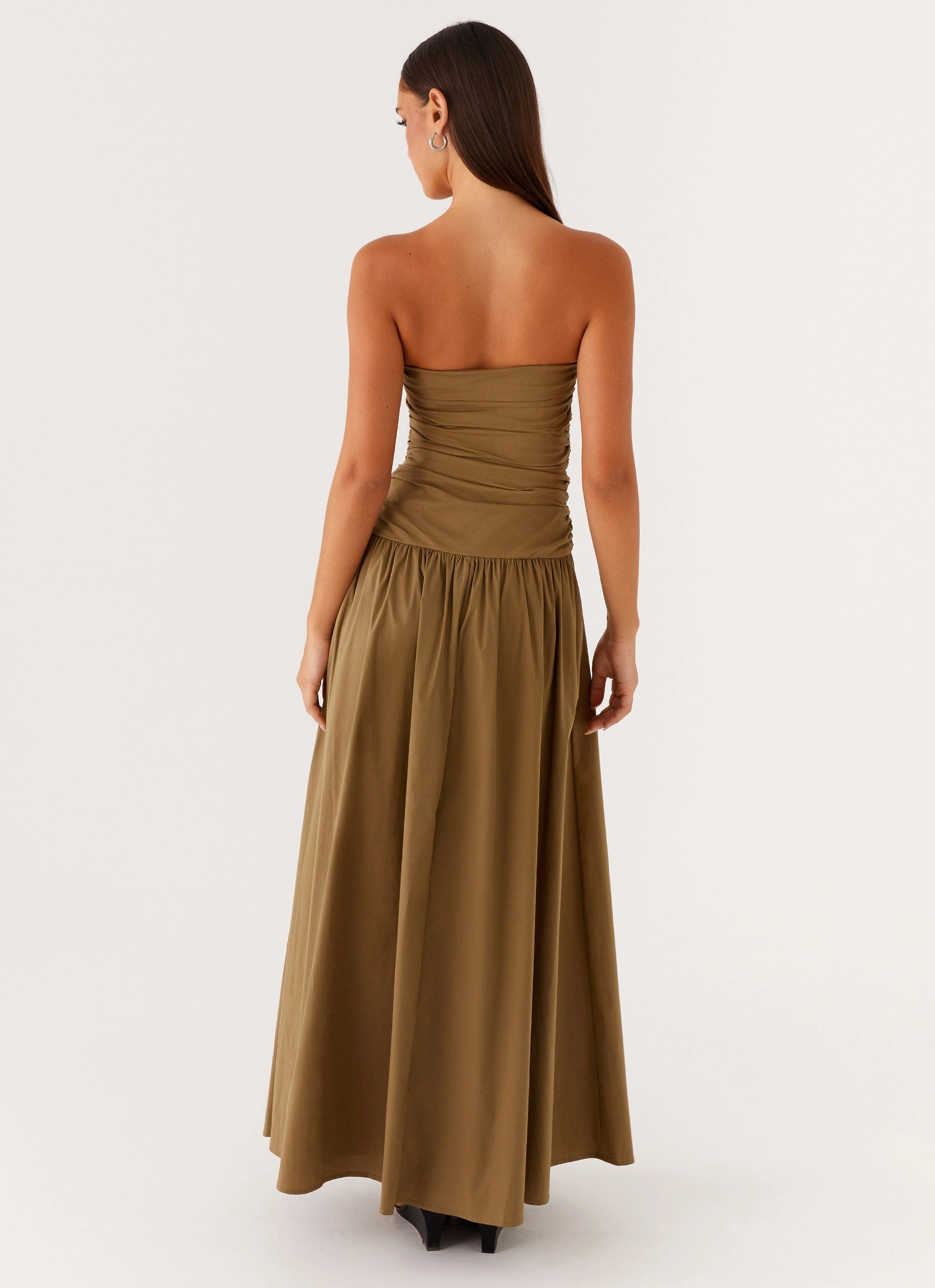 Carmel Maxi Dress - Khaki Moment Soft Sleek Layer
