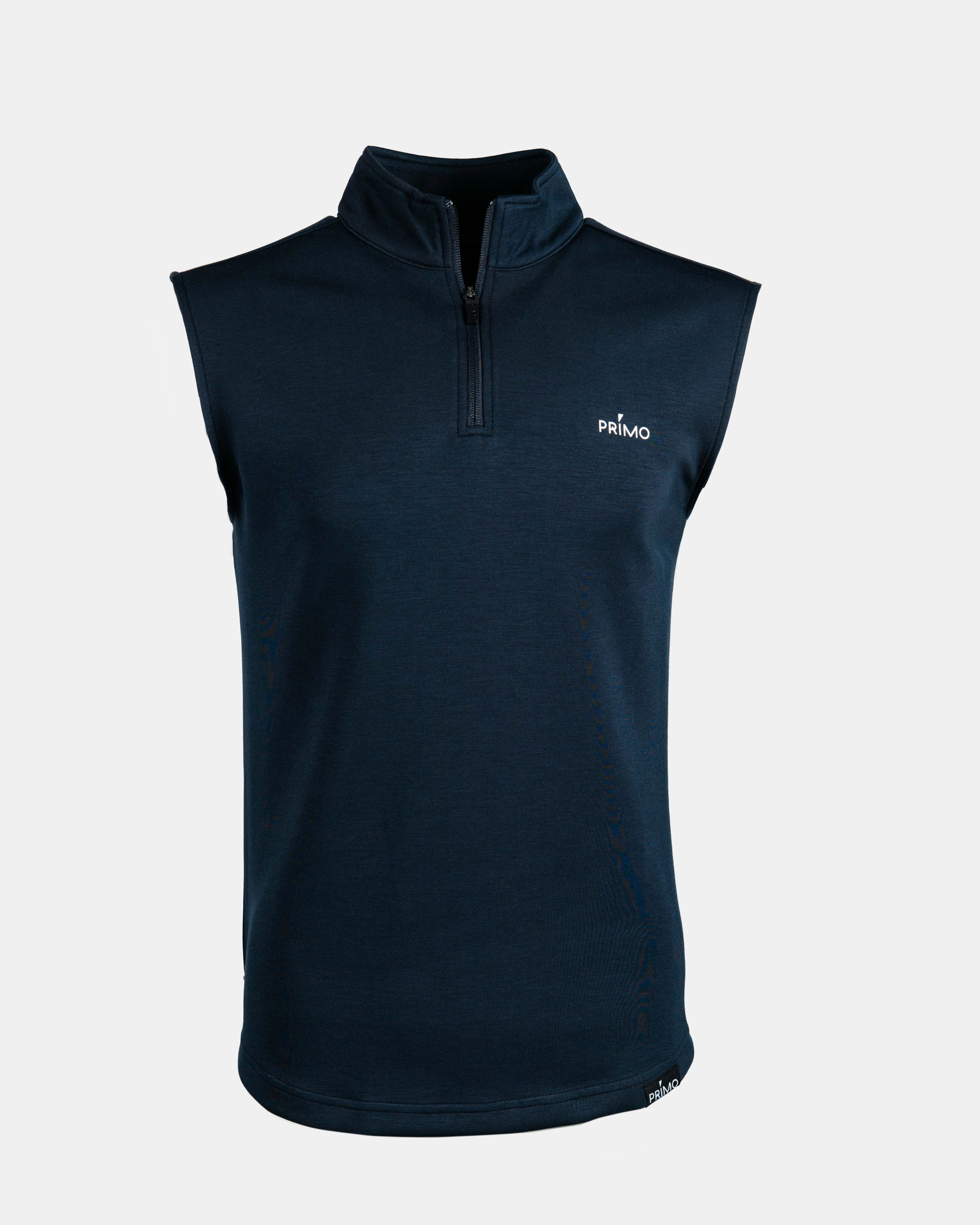 ChafeFreeEdging Layered Shoulder Navy Quarter Zip Vest