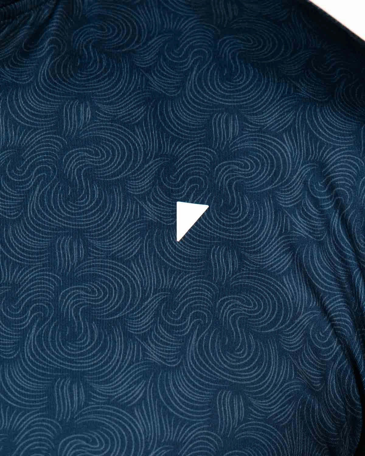 Navy Swirl Blade Polo Reinforced Elbow Patches OdorResistant Coating