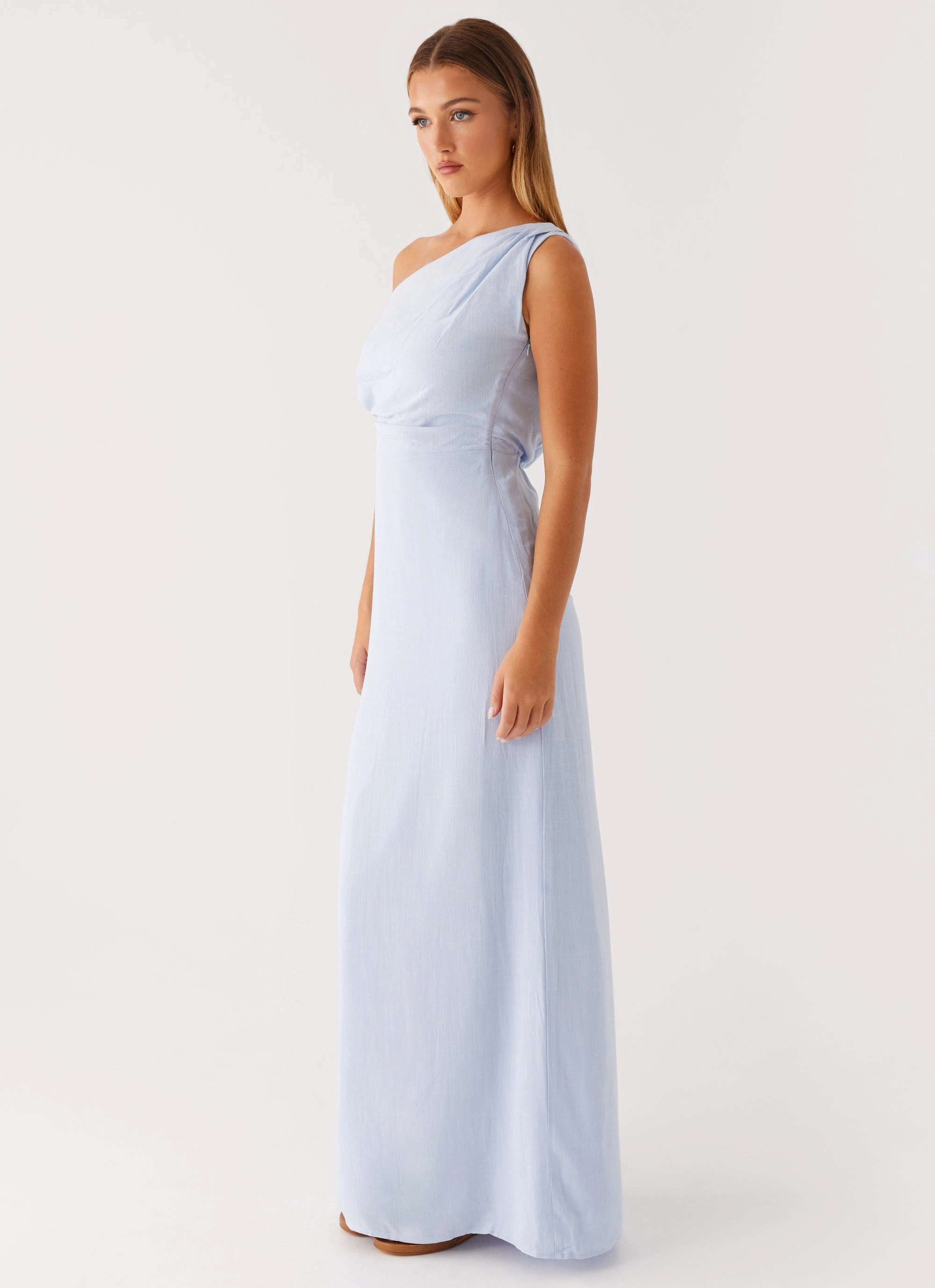 Lady Love Linen Maxi Dress - Blue Comfortable fit for outings Mid Season