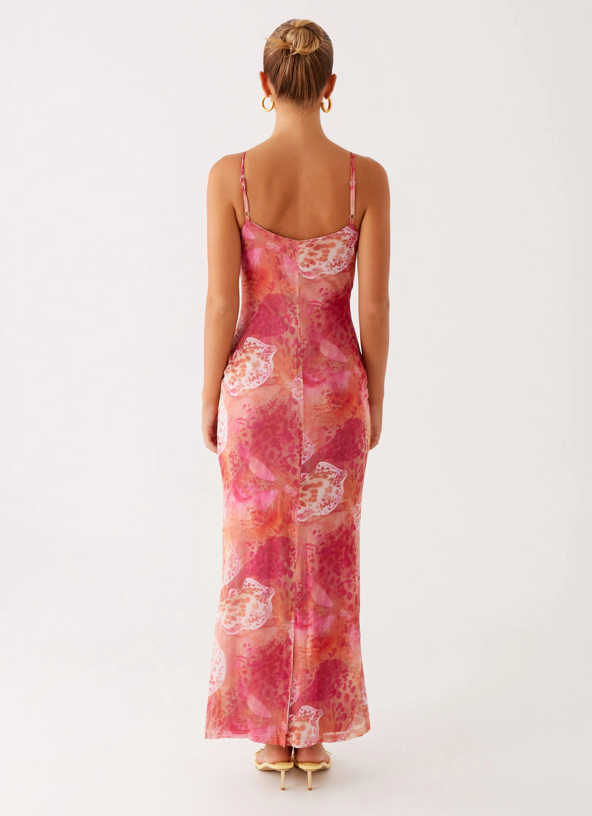 Relaxed Fit Fashionable And Functional Kasey Midi Dress - Flamingo Fling