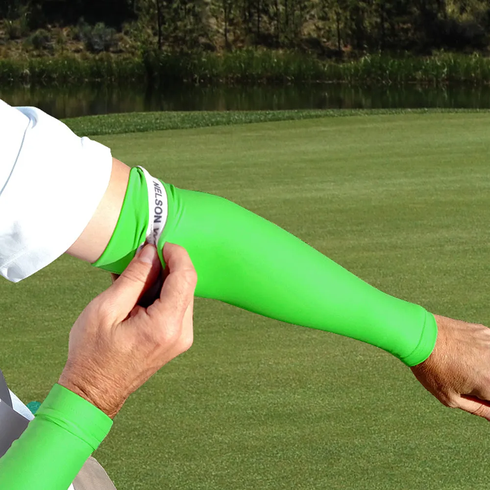 Neon Green Golf Arm Compression Sleeves