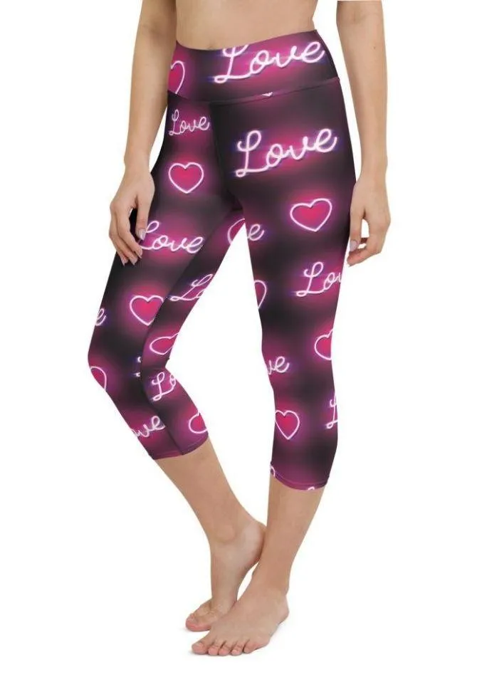 Neon Love Yoga Capris