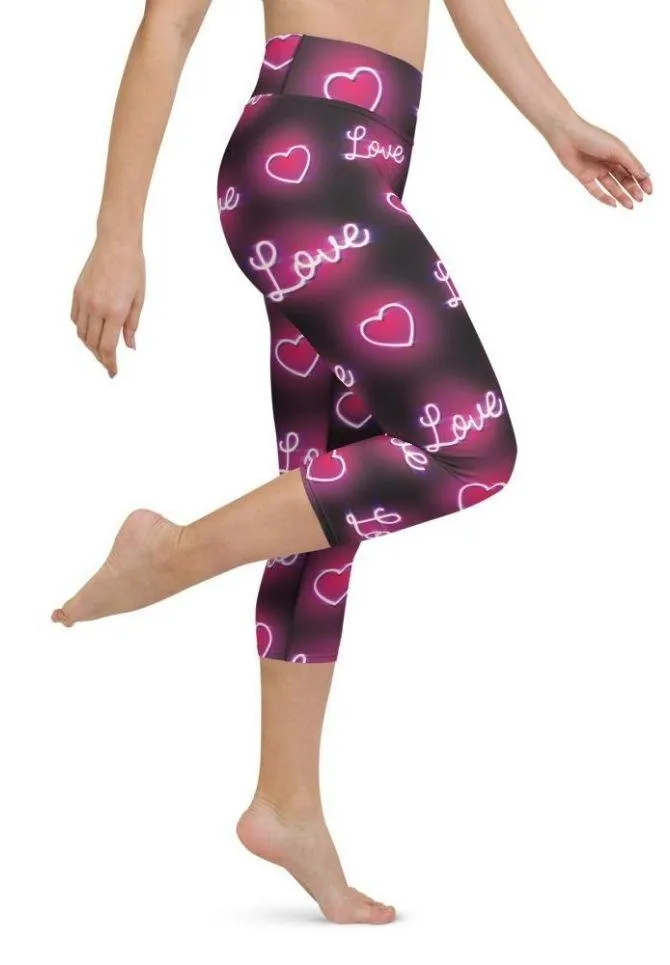 Neon Love Yoga Capris