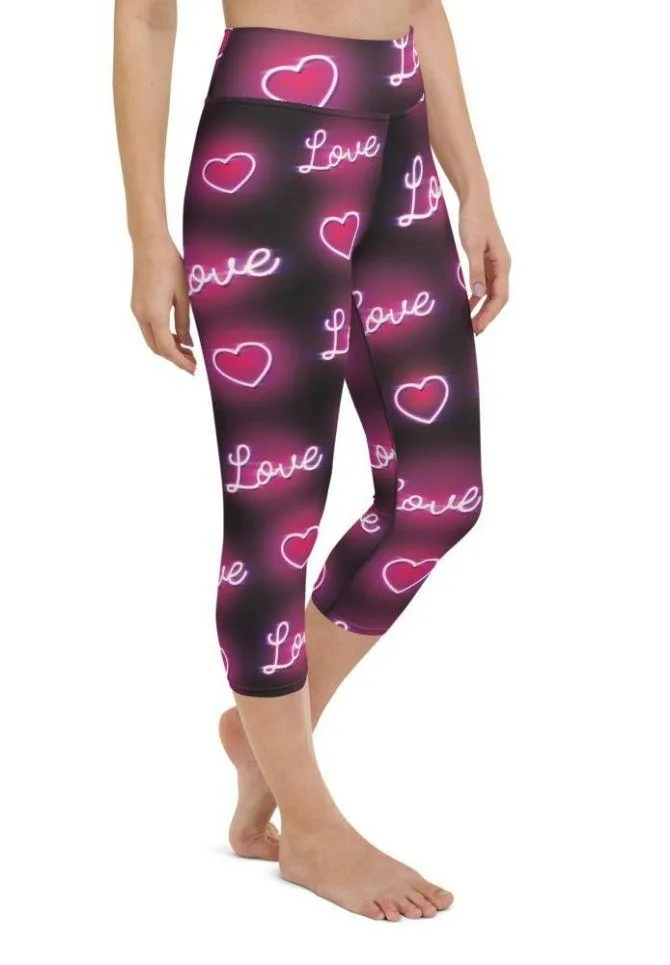 Neon Love Yoga Capris
