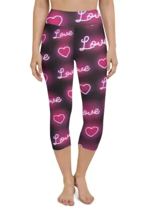 Neon Love Yoga Capris