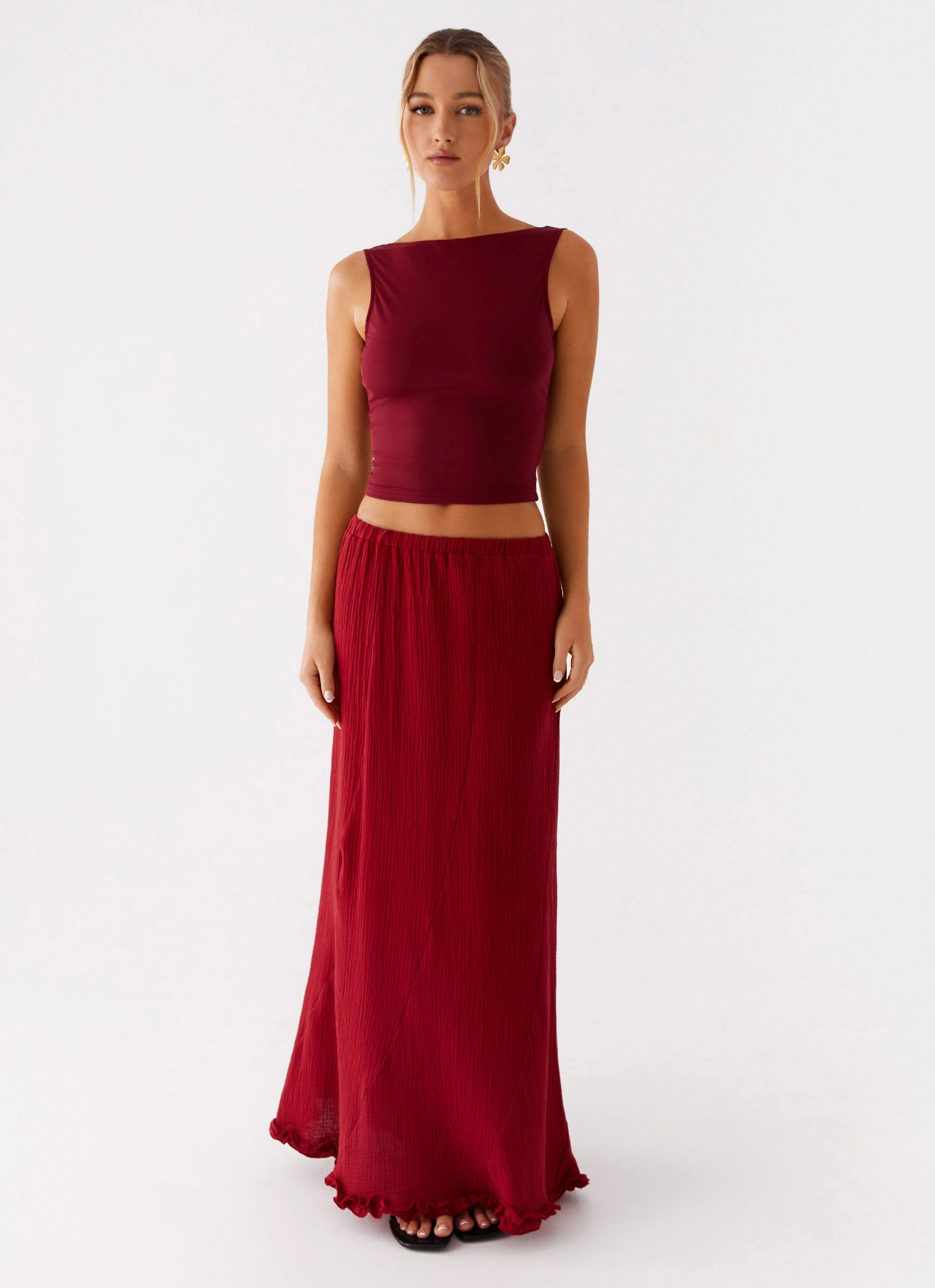 Quick Pack Active Layer Chamberlain Maxi Skirt - Rhubarb
