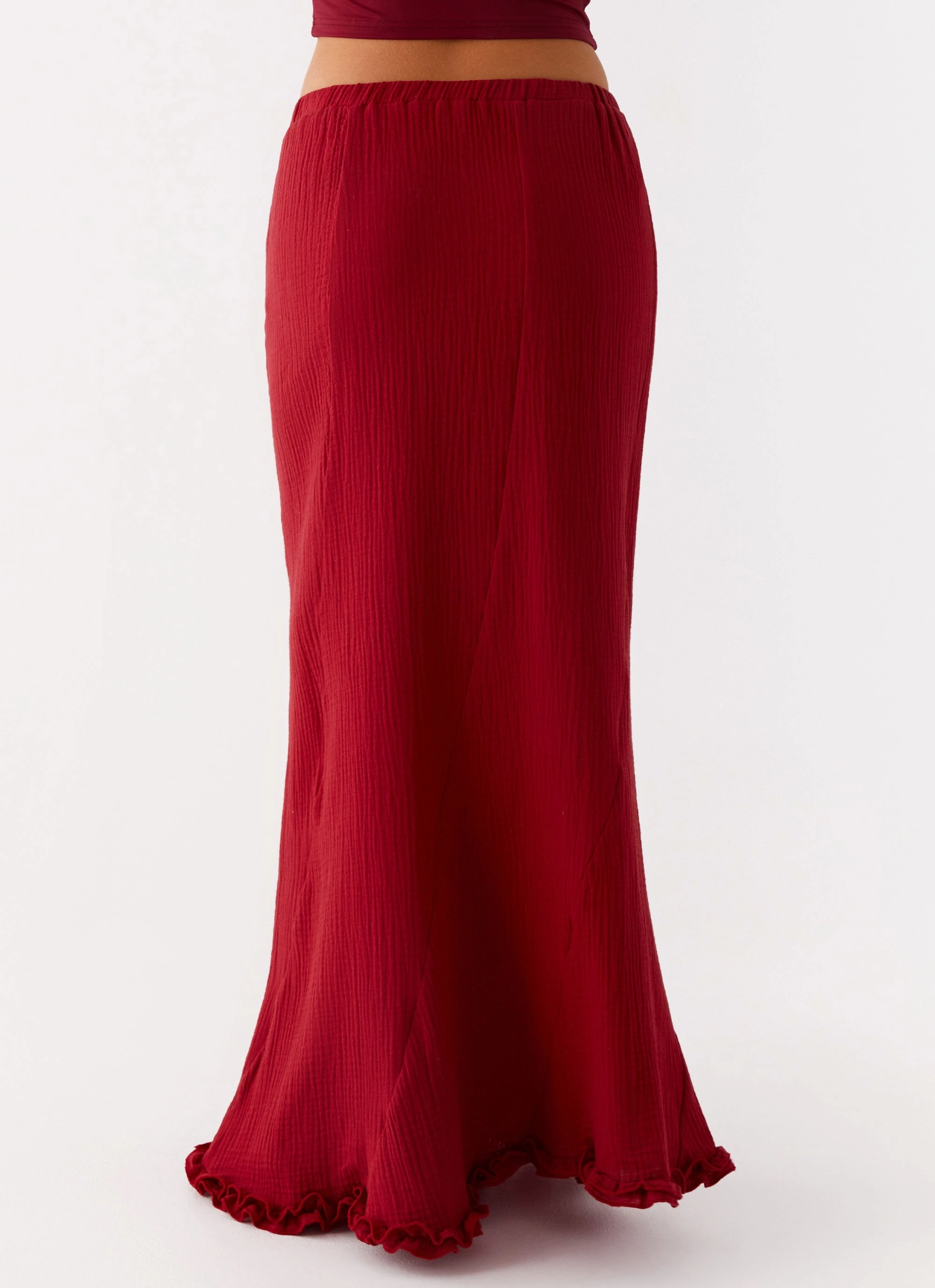 Easy Pack Chamberlain Maxi Skirt - Rhubarb