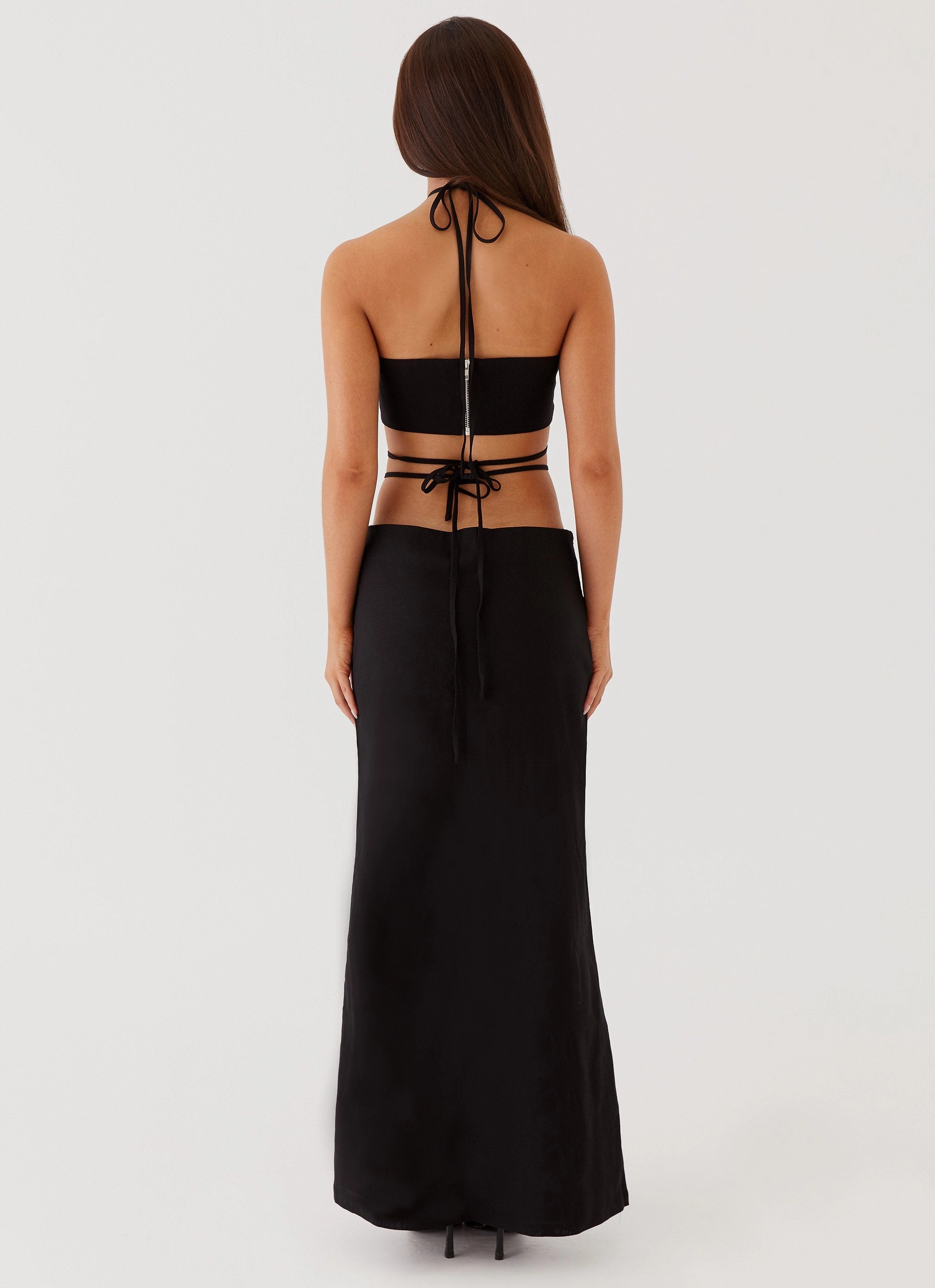 Neveah Beaded Maxi Skirt - Black UltraSoftLining Flexible Knee Articulation
