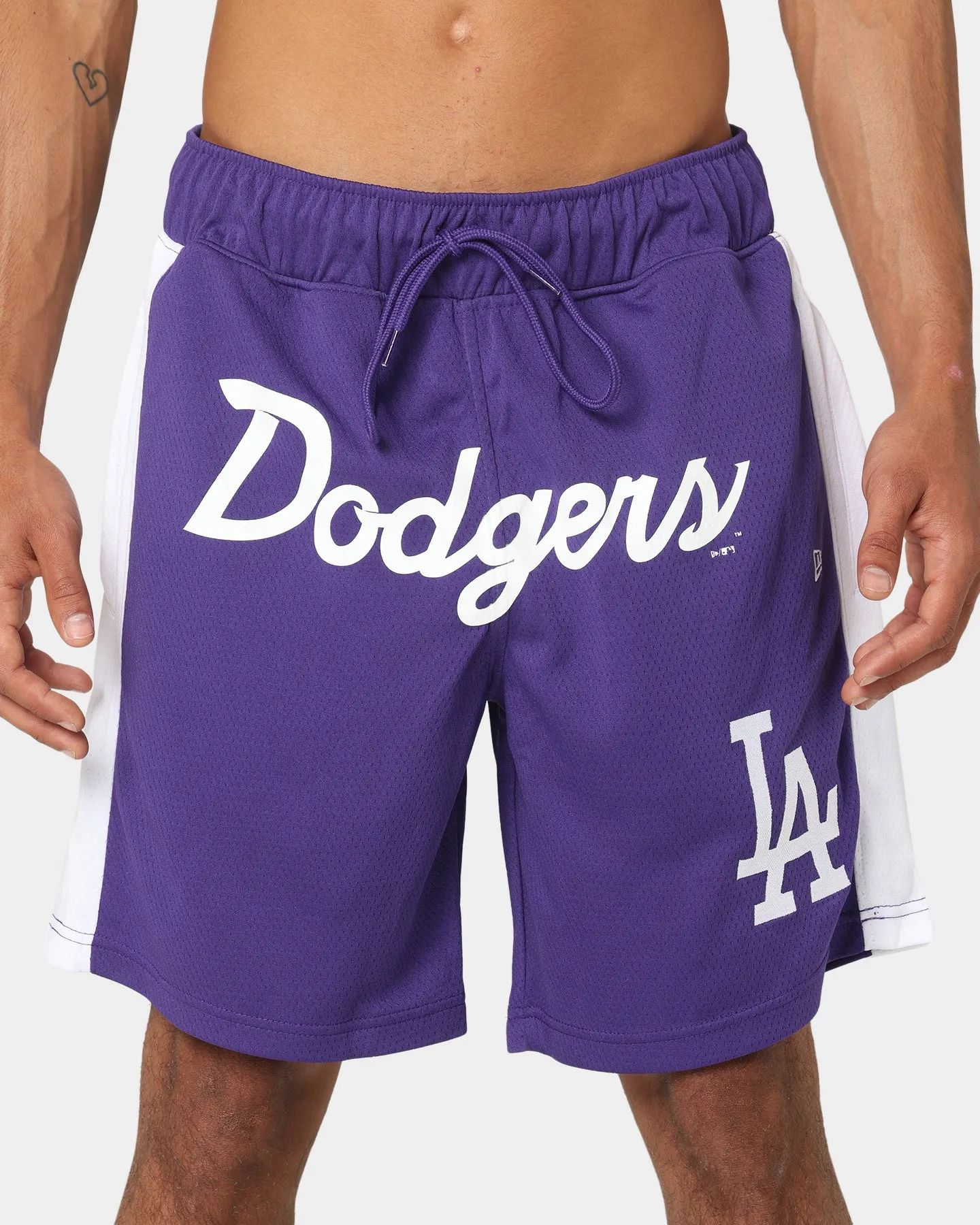 New Era Los Angeles Dodgers Basketball Shorts Purple