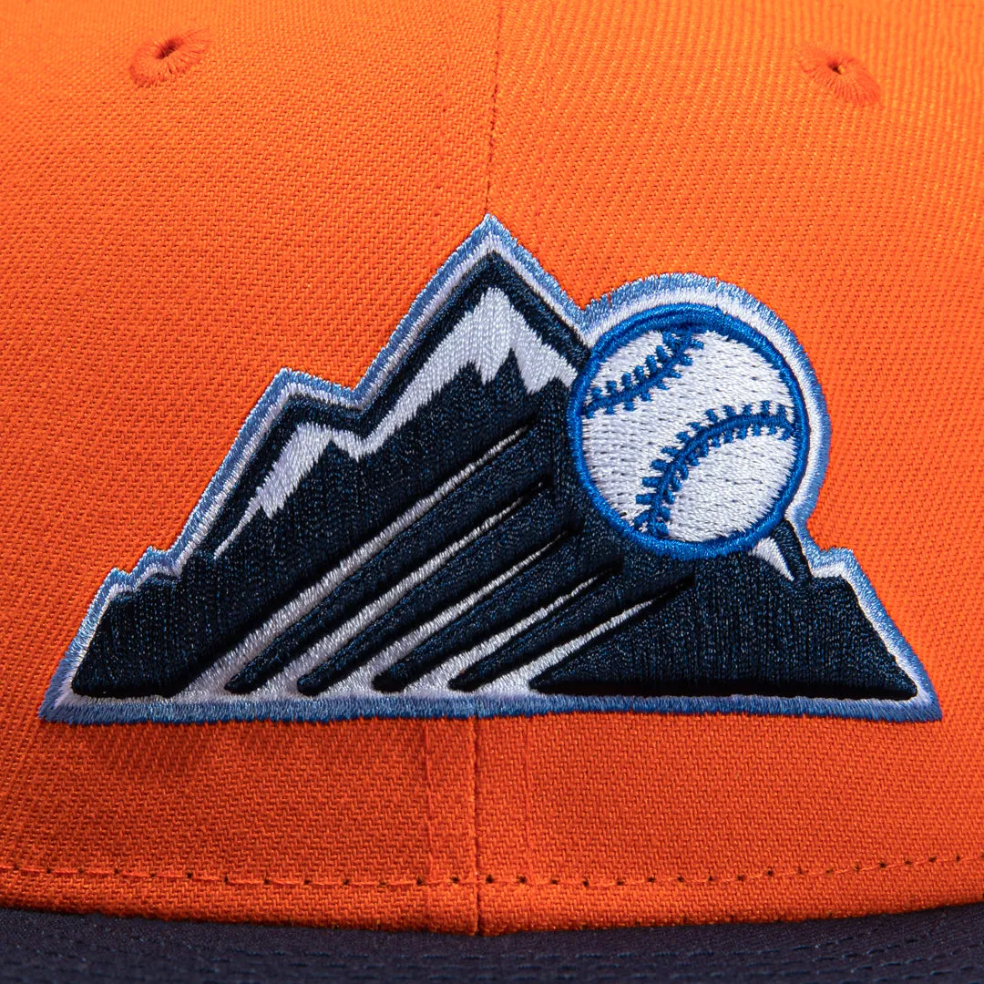 New Era  Orange Crush Colorado Rockies 25th Anniversary Mountain 59FIFTY Fitted Hat