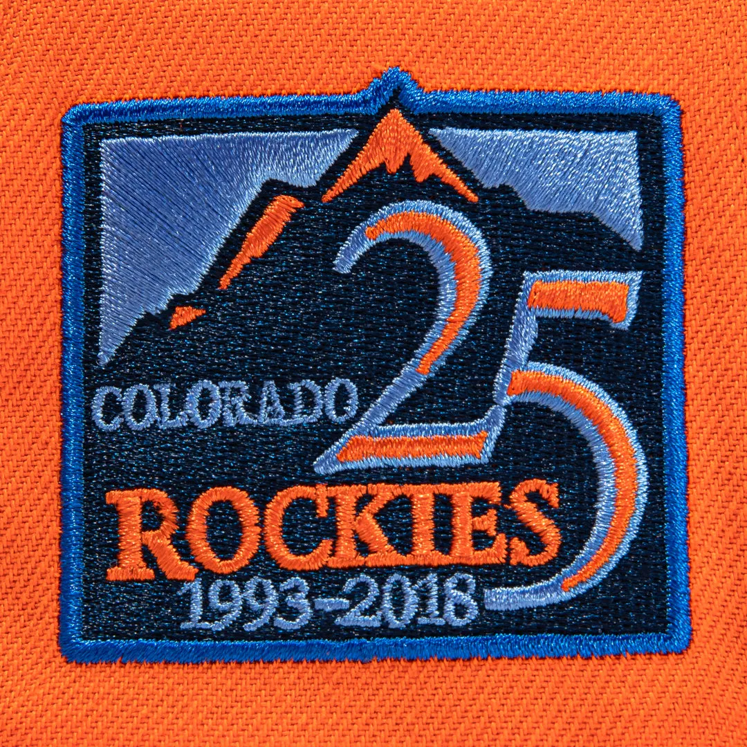 New Era  Orange Crush Colorado Rockies 25th Anniversary Mountain 59FIFTY Fitted Hat