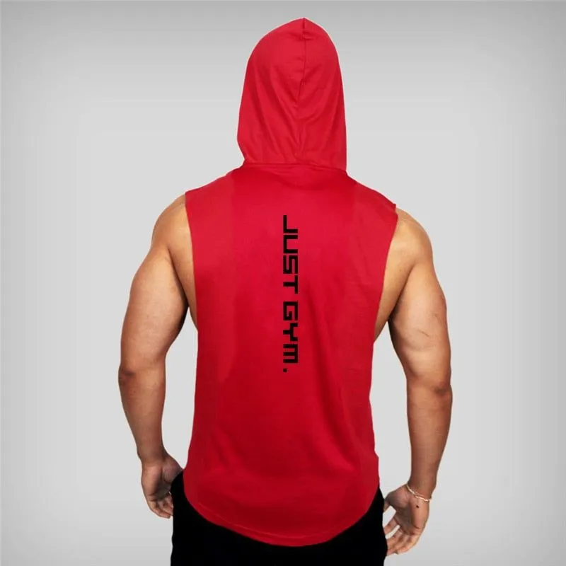 New Fashion Cotton Sleeveless Gym Hoodies Tank Top Men Fitness Shirt Bodybuilding Workout Vest