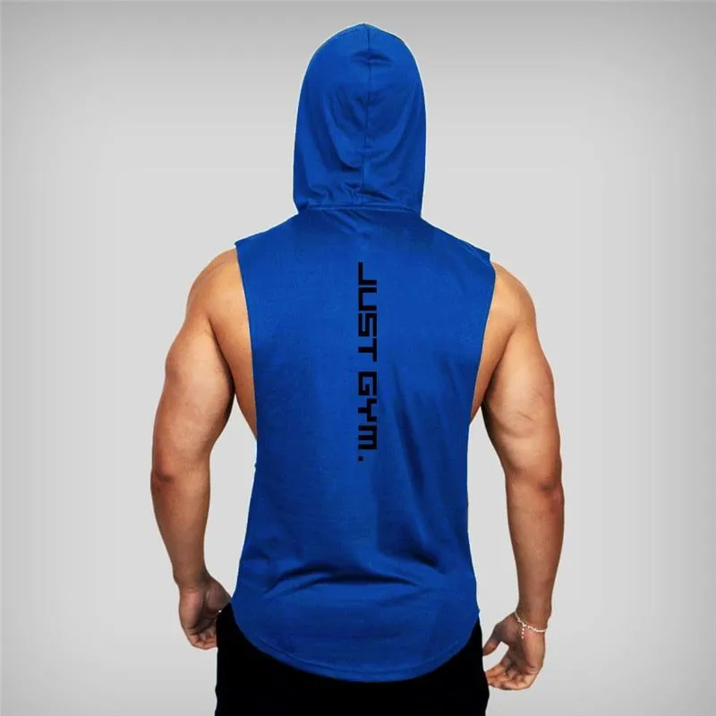 New Fashion Cotton Sleeveless Gym Hoodies Tank Top Men Fitness Shirt Bodybuilding Workout Vest