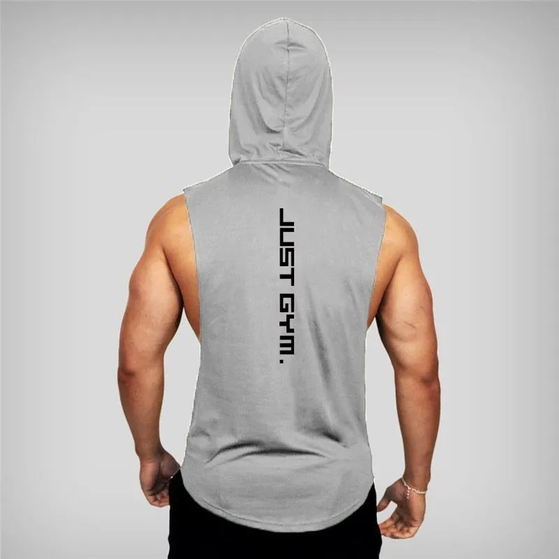 New Fashion Cotton Sleeveless Gym Hoodies Tank Top Men Fitness Shirt Bodybuilding Workout Vest