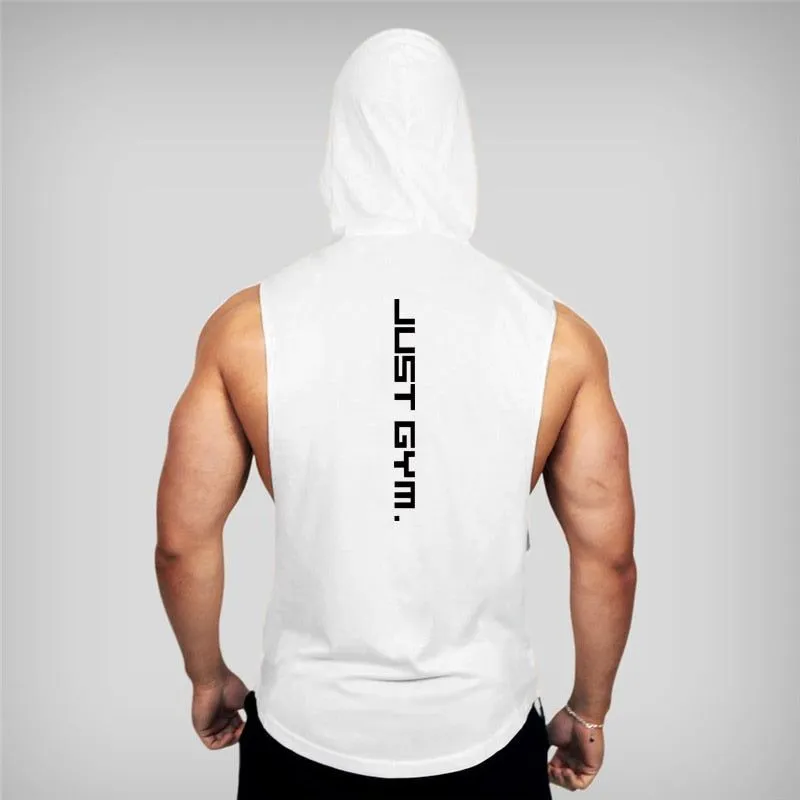 New Fashion Cotton Sleeveless Gym Hoodies Tank Top Men Fitness Shirt Bodybuilding Workout Vest