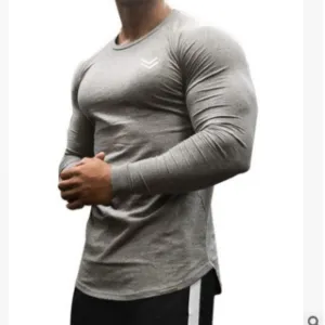 New Long Sleeve T Shirt Sport Men Gym Shirt Quick Dry Gym Fitness Training Running T Shirt Men Workout T-Shirt Bodybuilding Tops