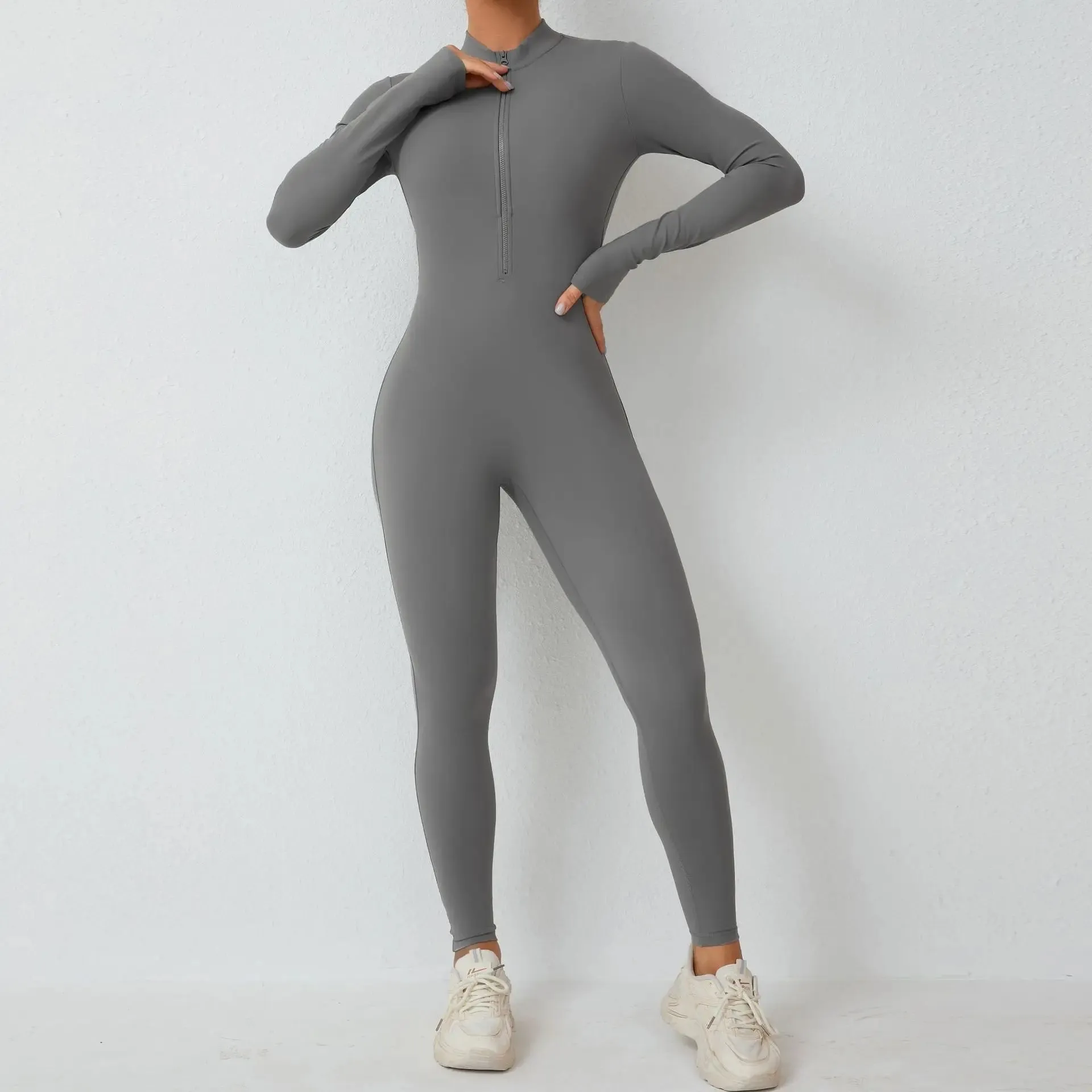 New Nylon Zipper Women's Scrunch Tracksuit