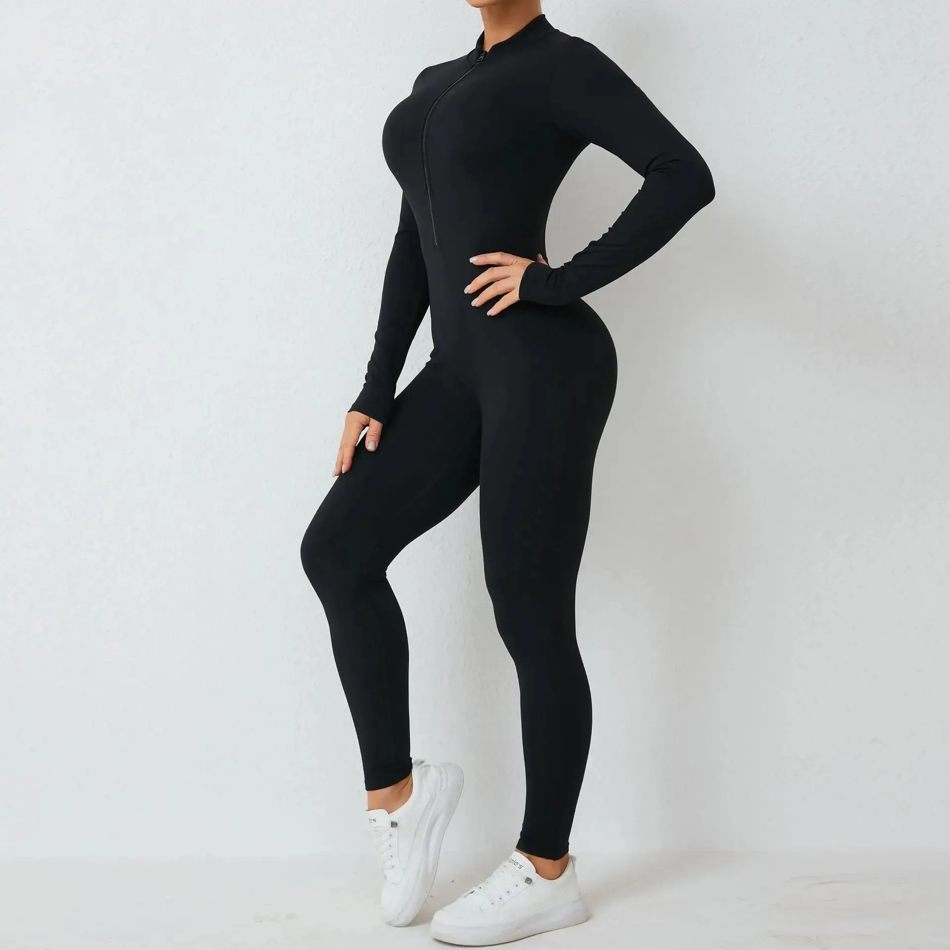 New Nylon Zipper Women's Scrunch Tracksuit