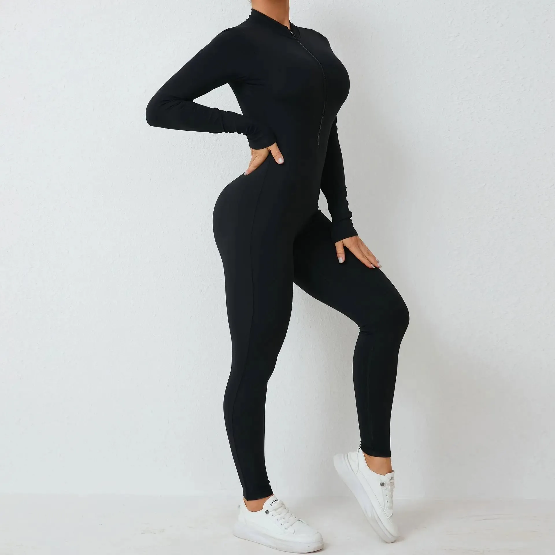 New Nylon Zipper Women's Scrunch Tracksuit