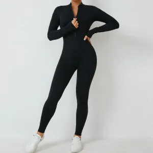 New Nylon Zipper Women's Scrunch Tracksuit