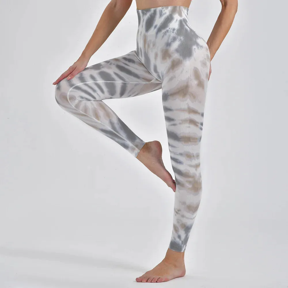 New Style Women Tie Dye Seamless Yoga Pants High Waist Leggings