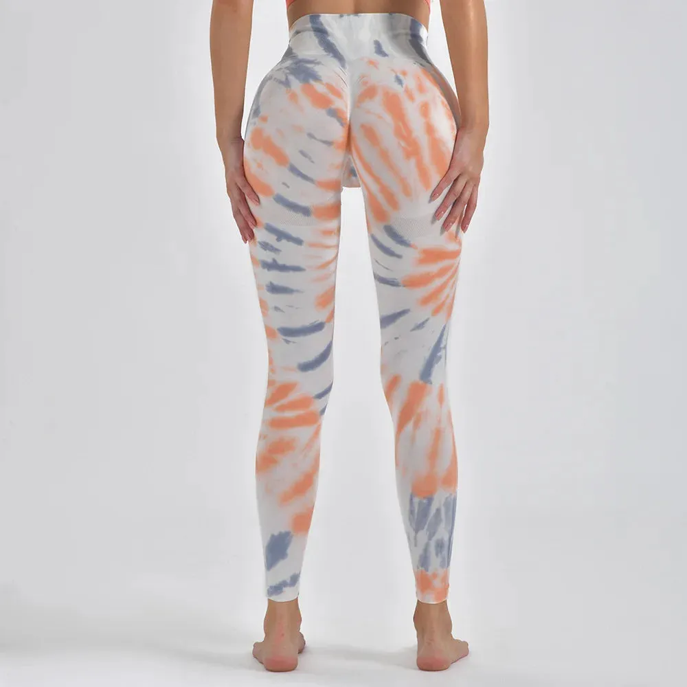 New Style Women Tie Dye Seamless Yoga Pants High Waist Leggings