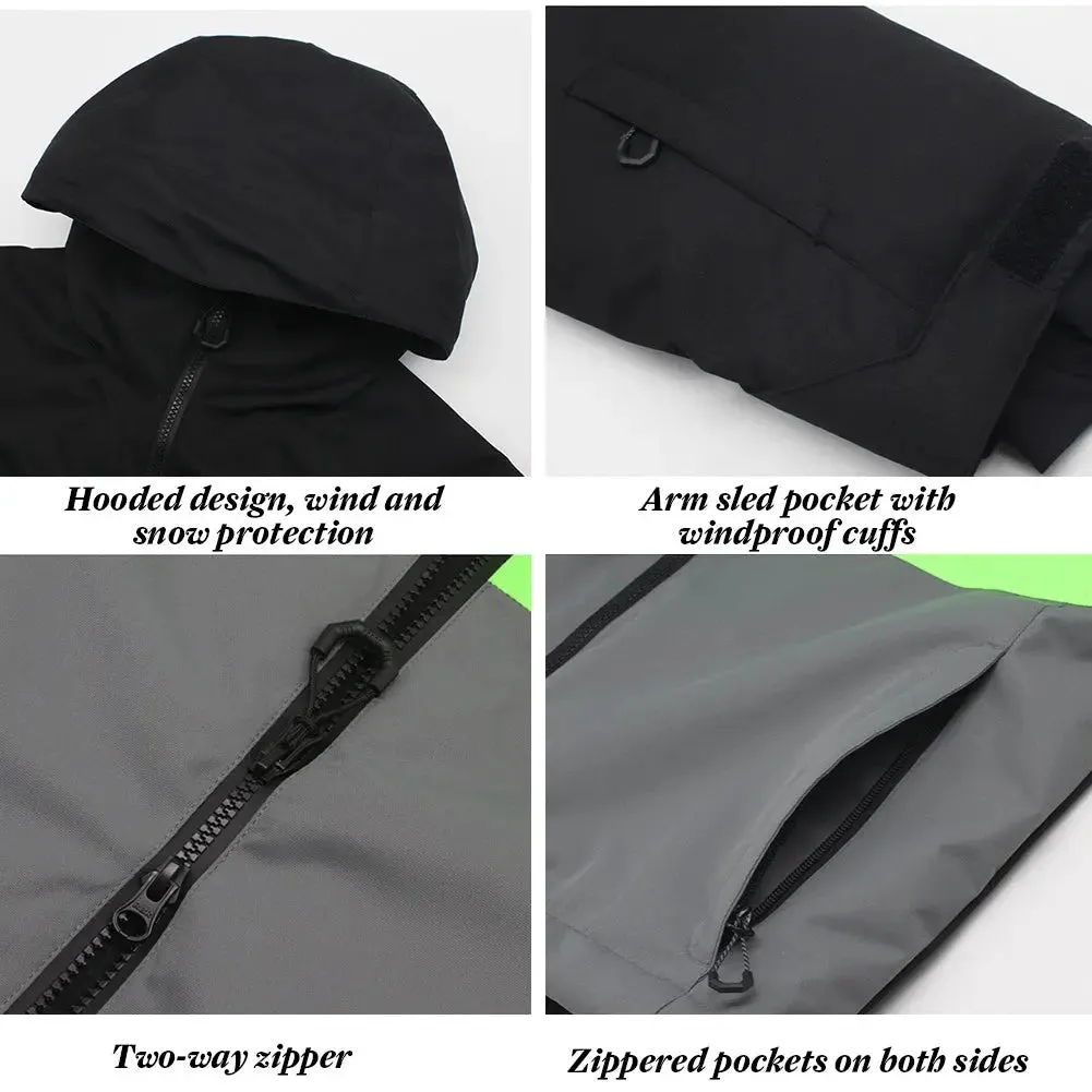 New Winter Colorblock Snow Ski Insulated Cargo Jacket