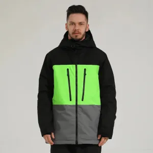 New Winter Colorblock Snow Ski Insulated Cargo Jacket