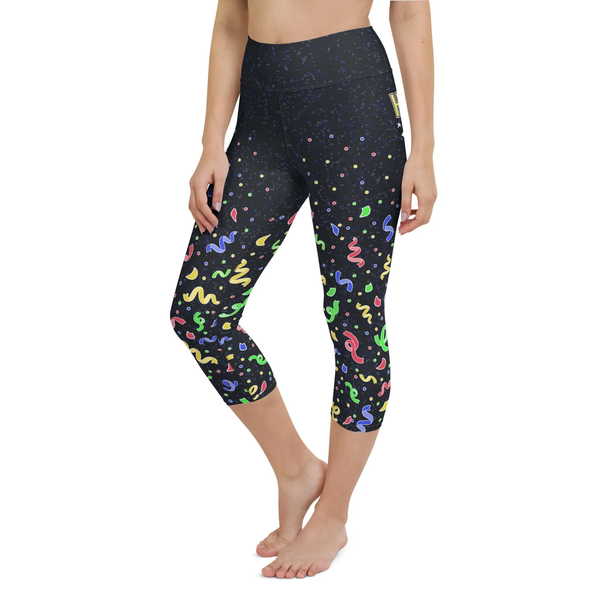 New Year Cheers Yoga Capris