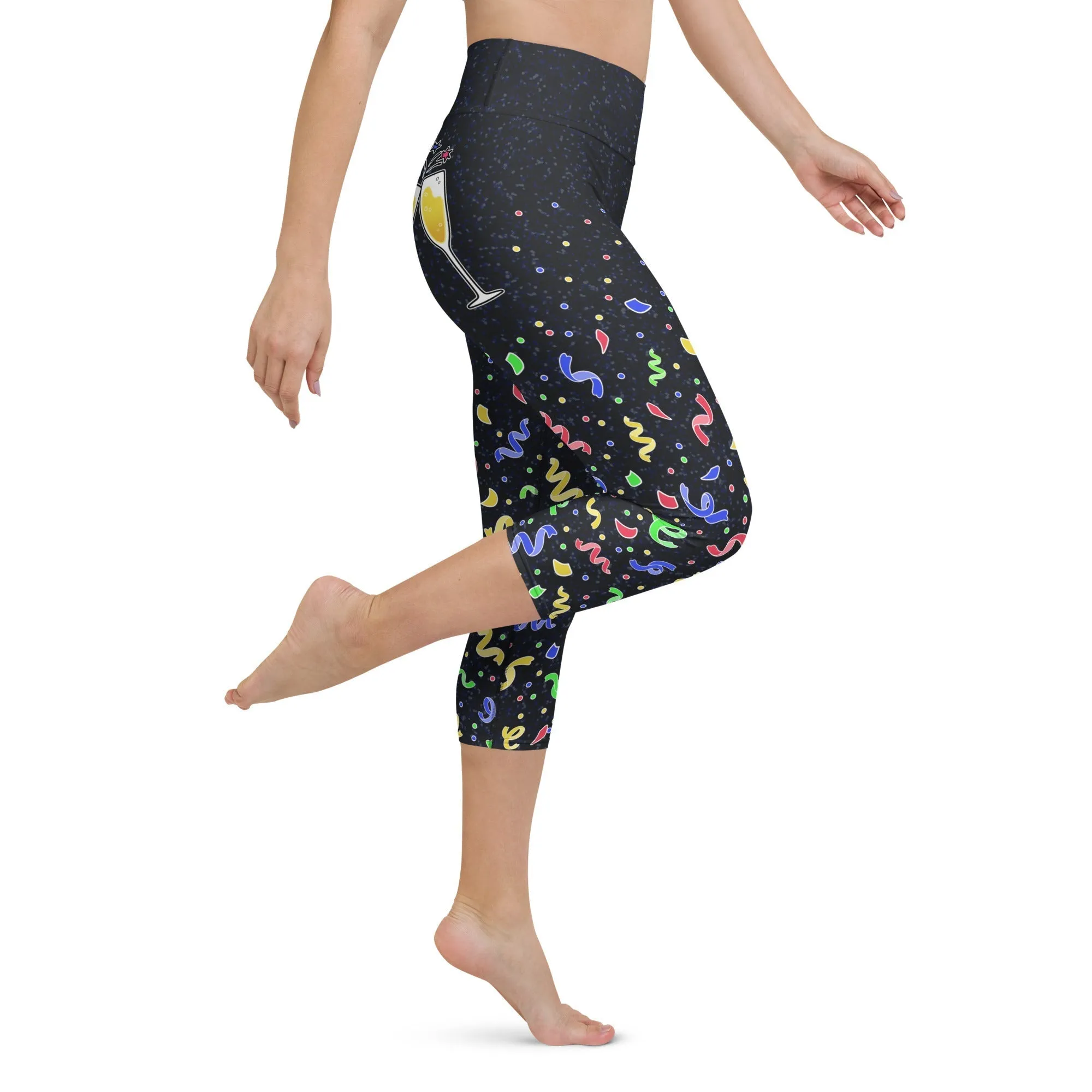 New Year Cheers Yoga Capris