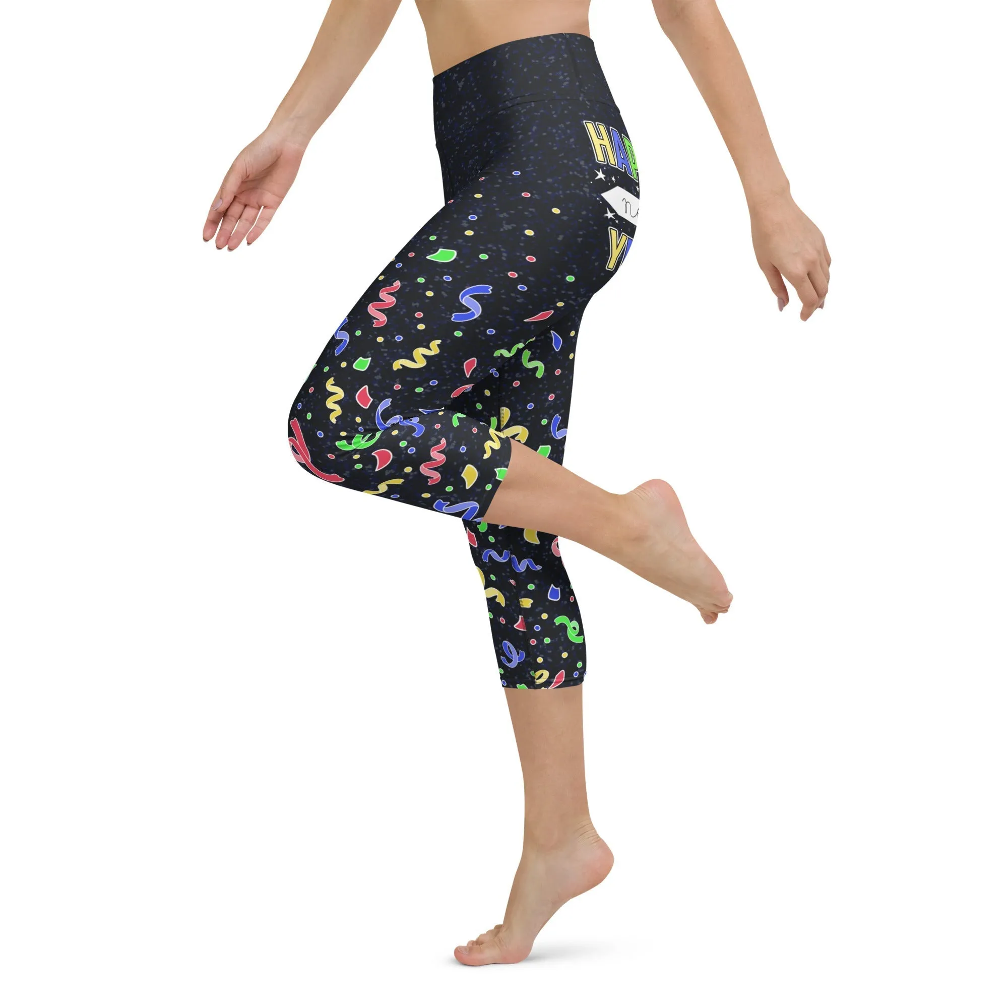 New Year Cheers Yoga Capris