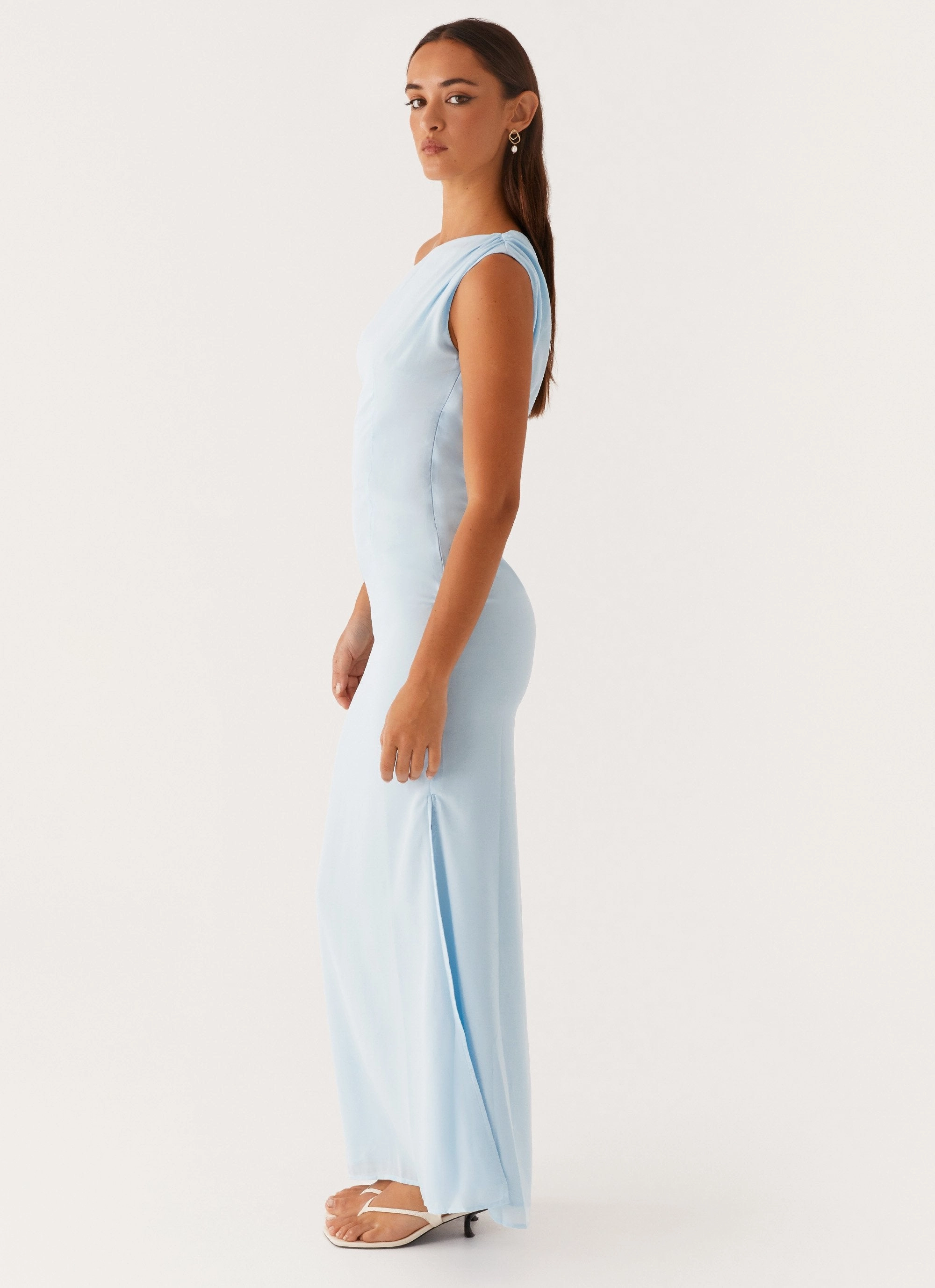 Dinner Date Maxi Dress - Blue Formal Choice Youthful Mood