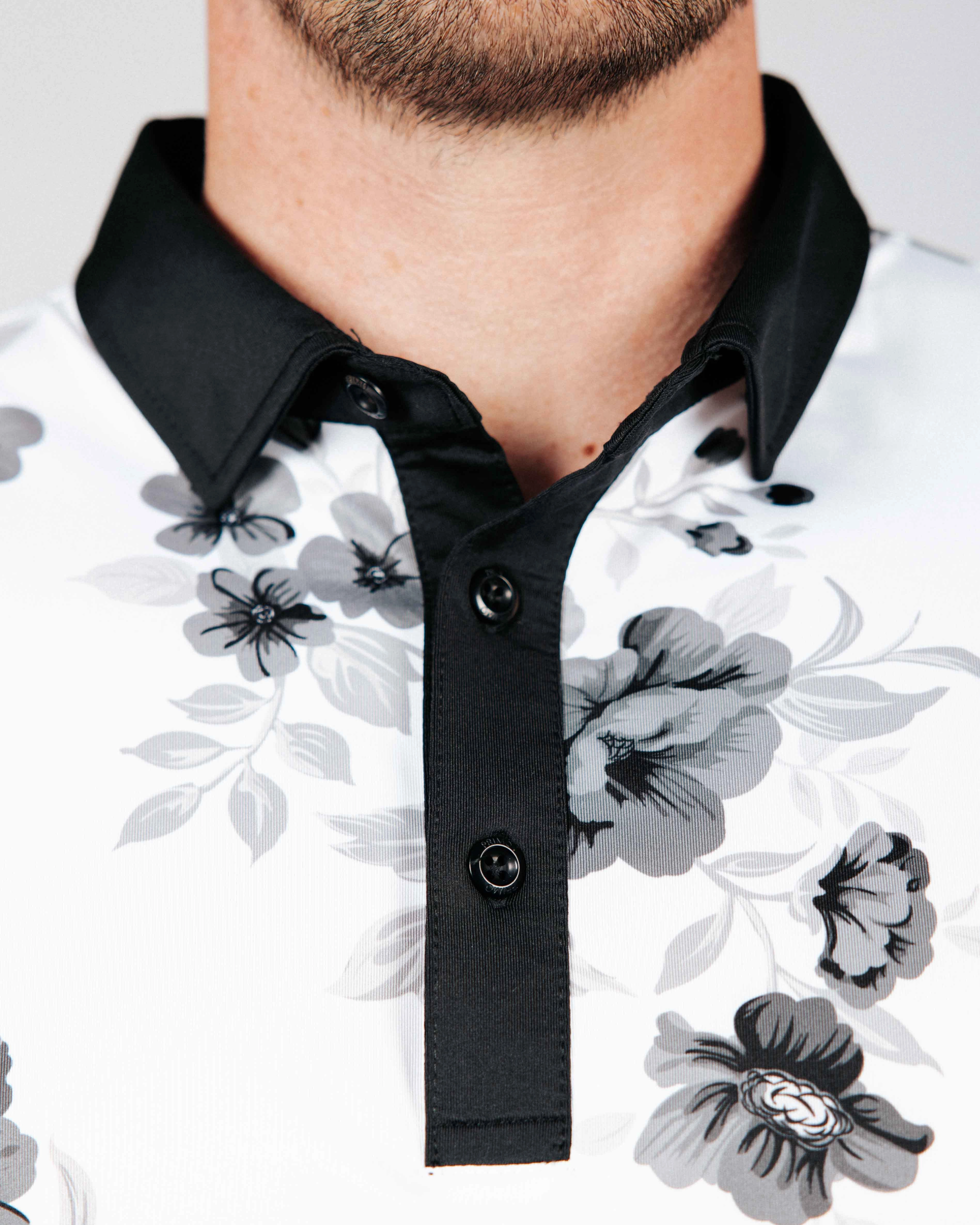 Comfortable Cotton Night Bloom Classic Polo