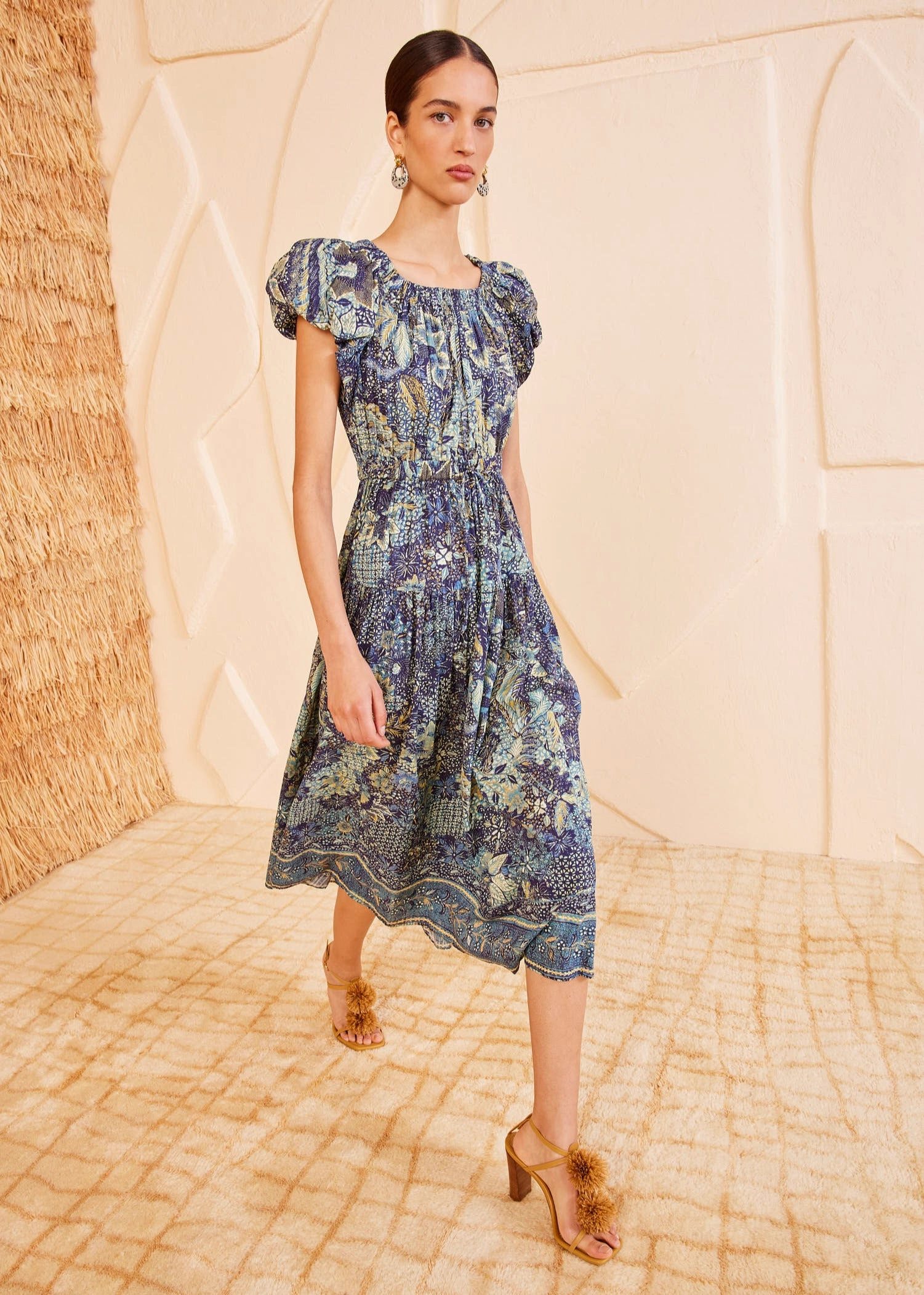 Ulla Johnson Abigail Dress Slit Detail Smocked-Detail