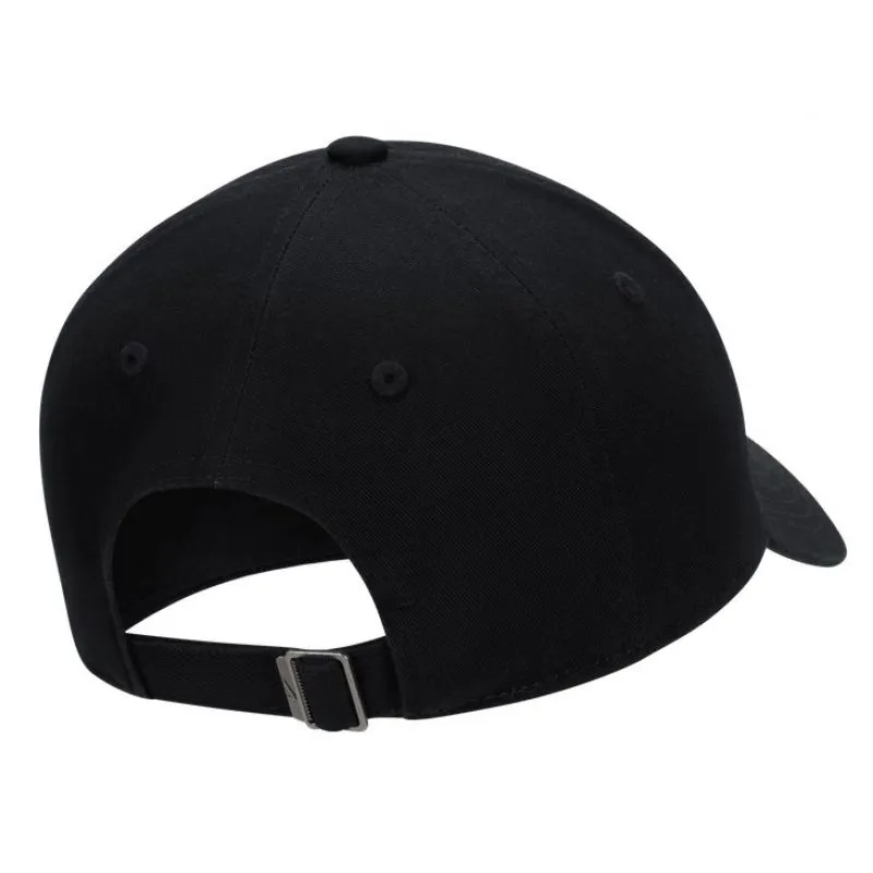 Nike Classic Black Cotton Baseball Cap with Adjustable Buckle Closure