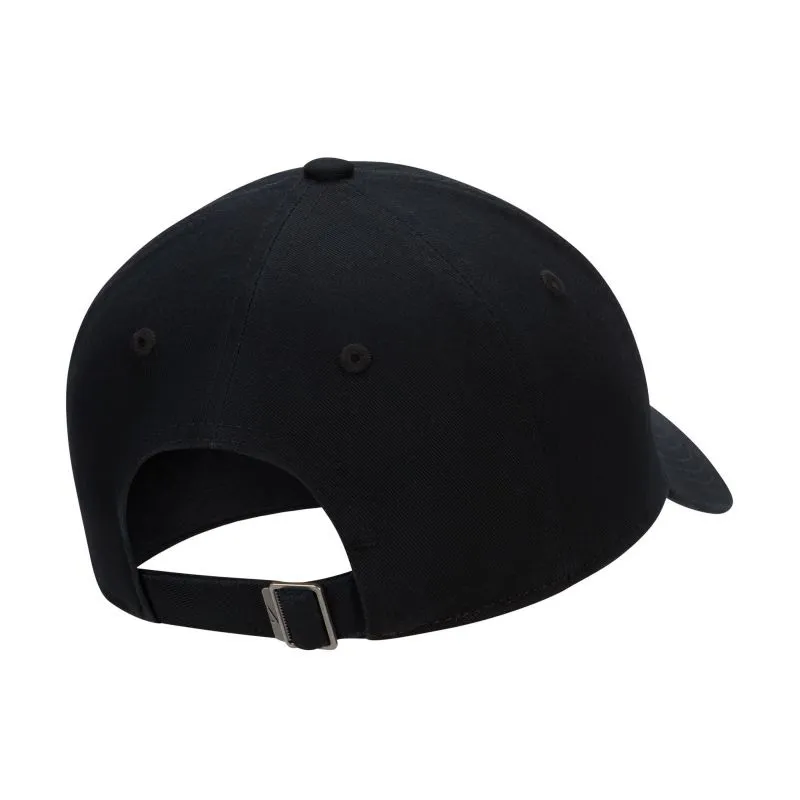 Nike Classic Black Cotton Baseball Cap with Adjustable Buckle Closure
