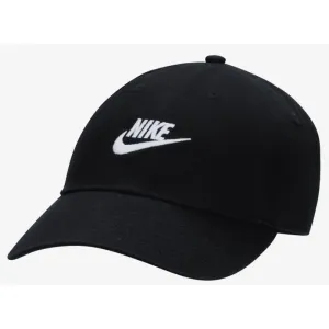Nike Classic Black Cotton Baseball Cap with Adjustable Buckle Closure