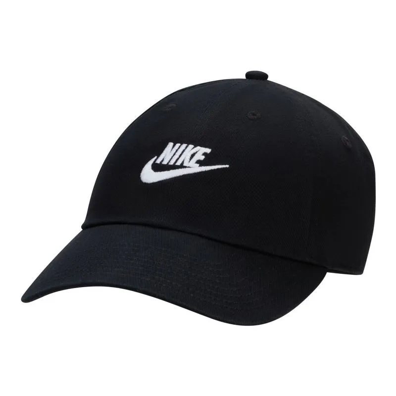 Nike Classic Black Cotton Baseball Cap with Adjustable Buckle Closure