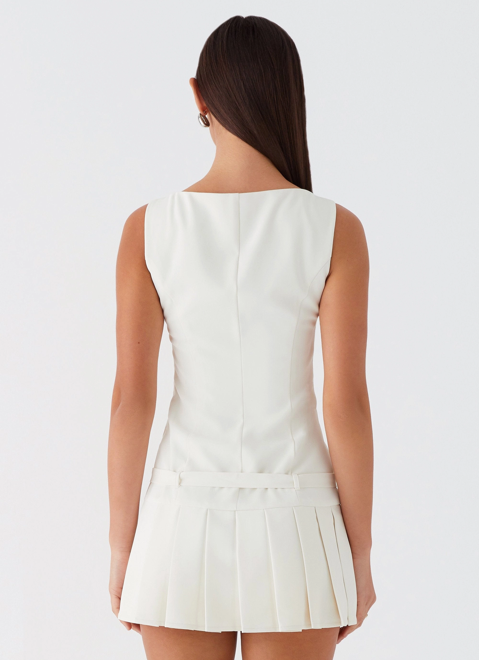 urban vibe Vintage Style No More Excuses Belt Mini Dress - Ivory