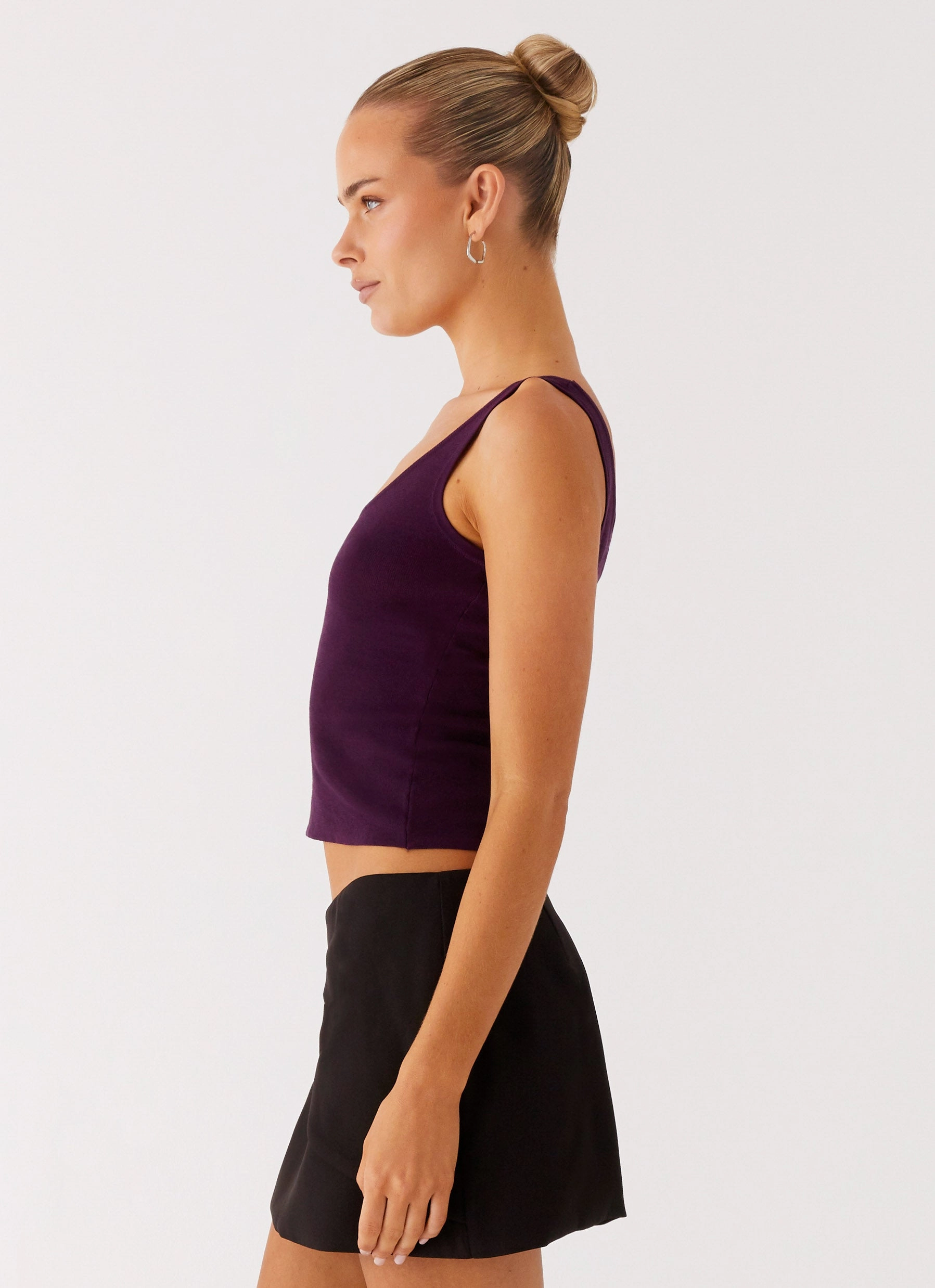 Adjustable Cuff System No Signal Knit Top - Plum