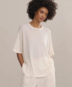 Merino Tee Ribbed Trim Details Midweight Four Way Stretch