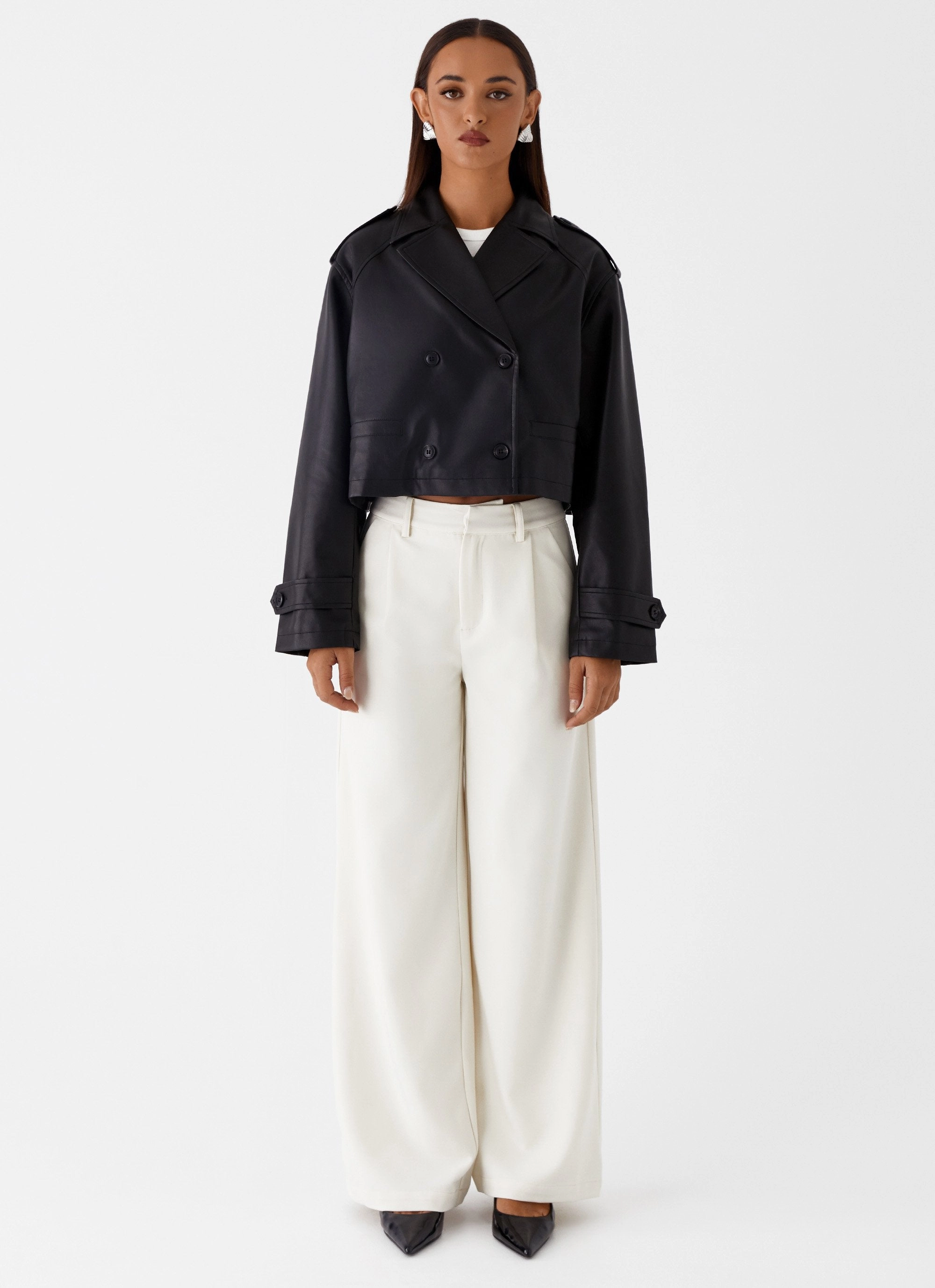 Bryson Cropped Jacket - Black Everyday Urban Style Breathable Material