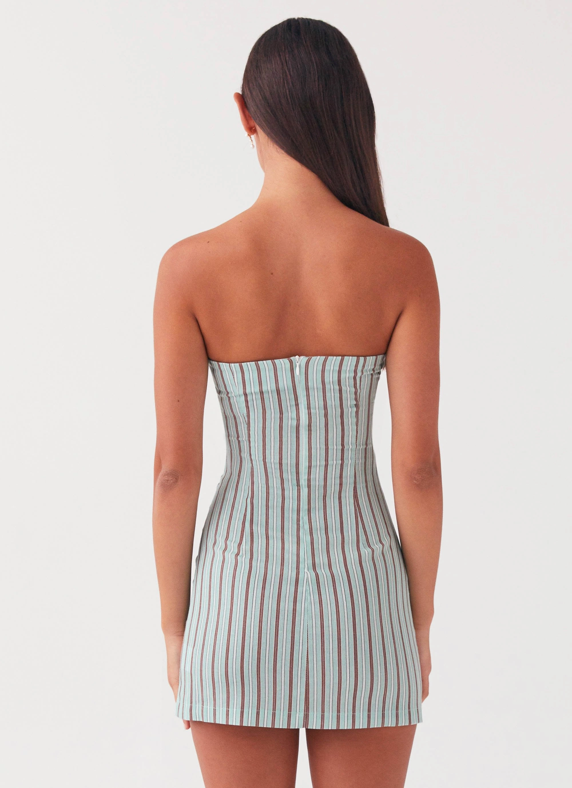 Noline Linen Mini Dress - Coastal Stripe Chic Harmony Playful Twist