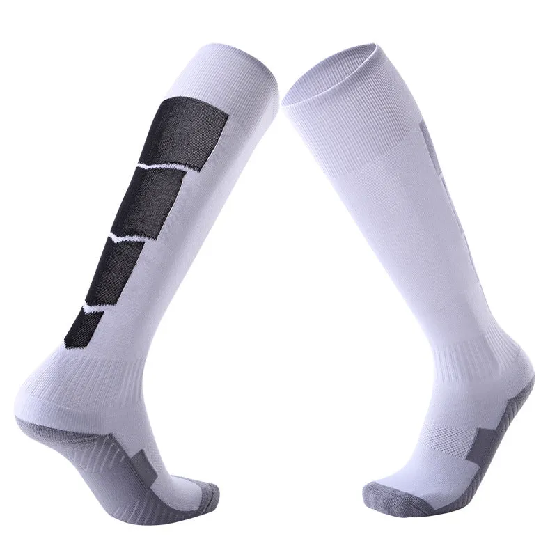 Non-Slip Adult Football Socks Men's Thickened Over-The-Knee Stockings Sweat-Absorbent And Wear-Resistant Sports Terry Socks